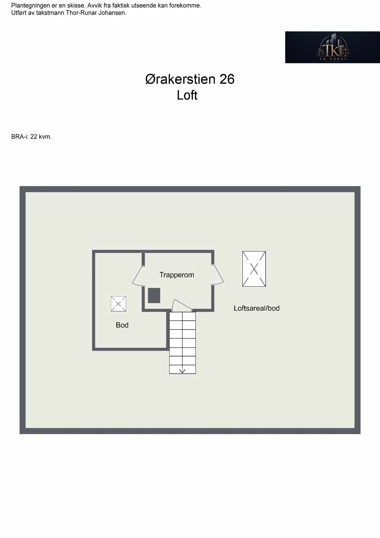 Plantegning loft Galleribilde