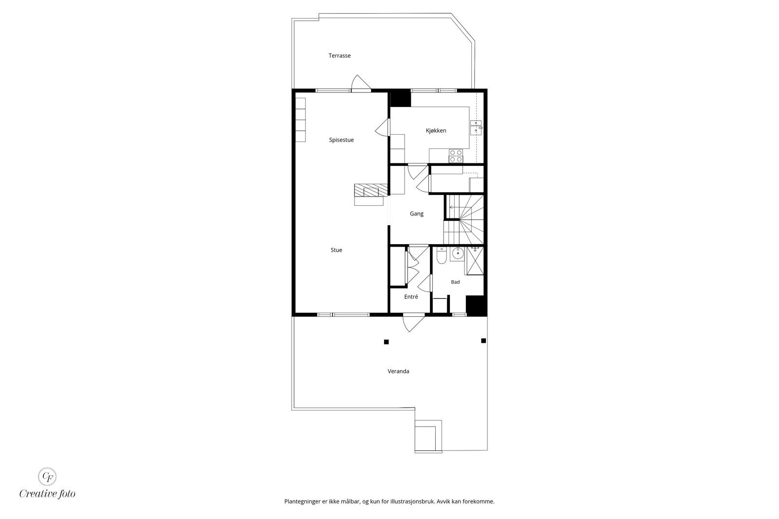 Plantegning 1.etasje Galleribilde