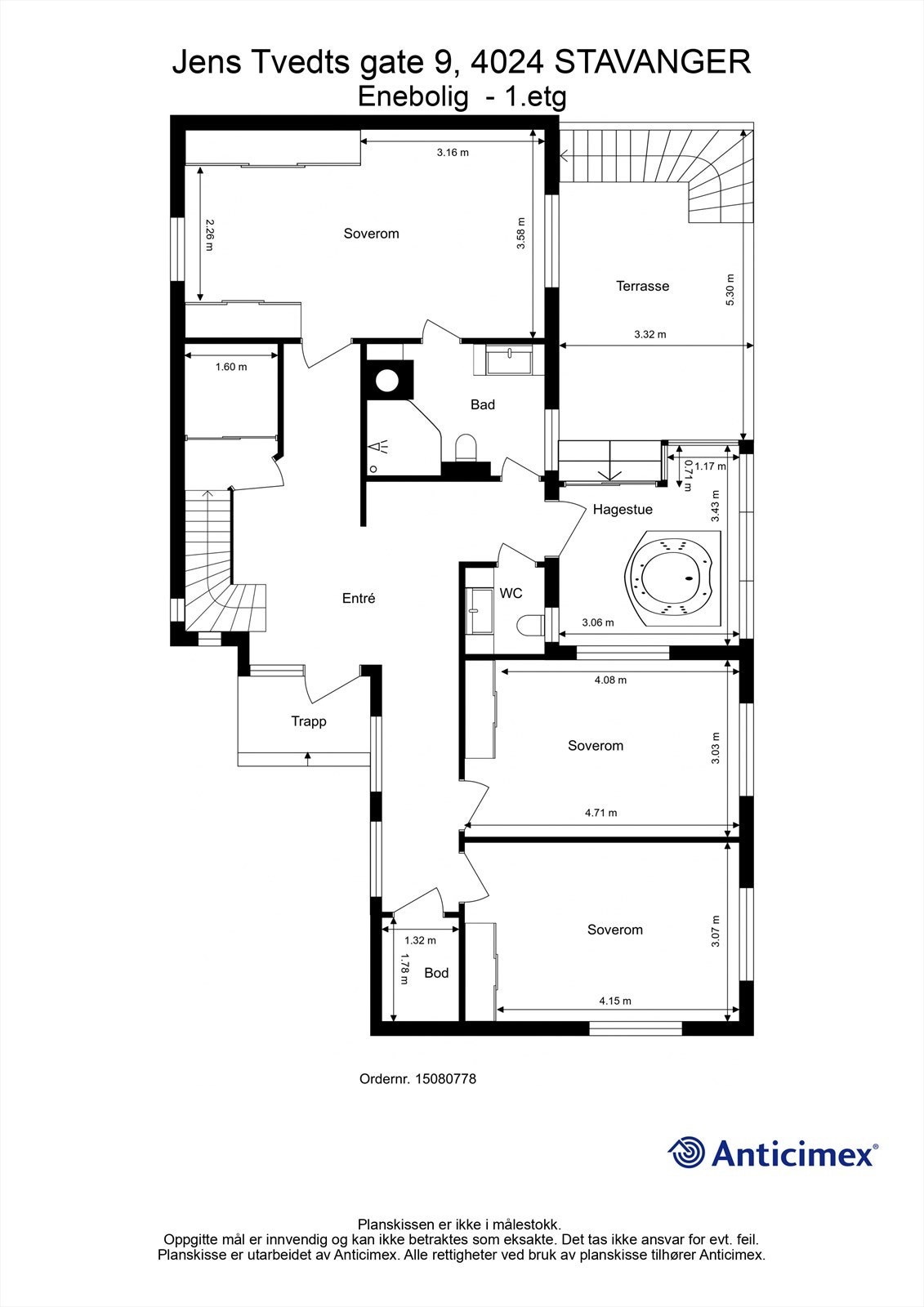 Plantegning 1.etg Galleribilde