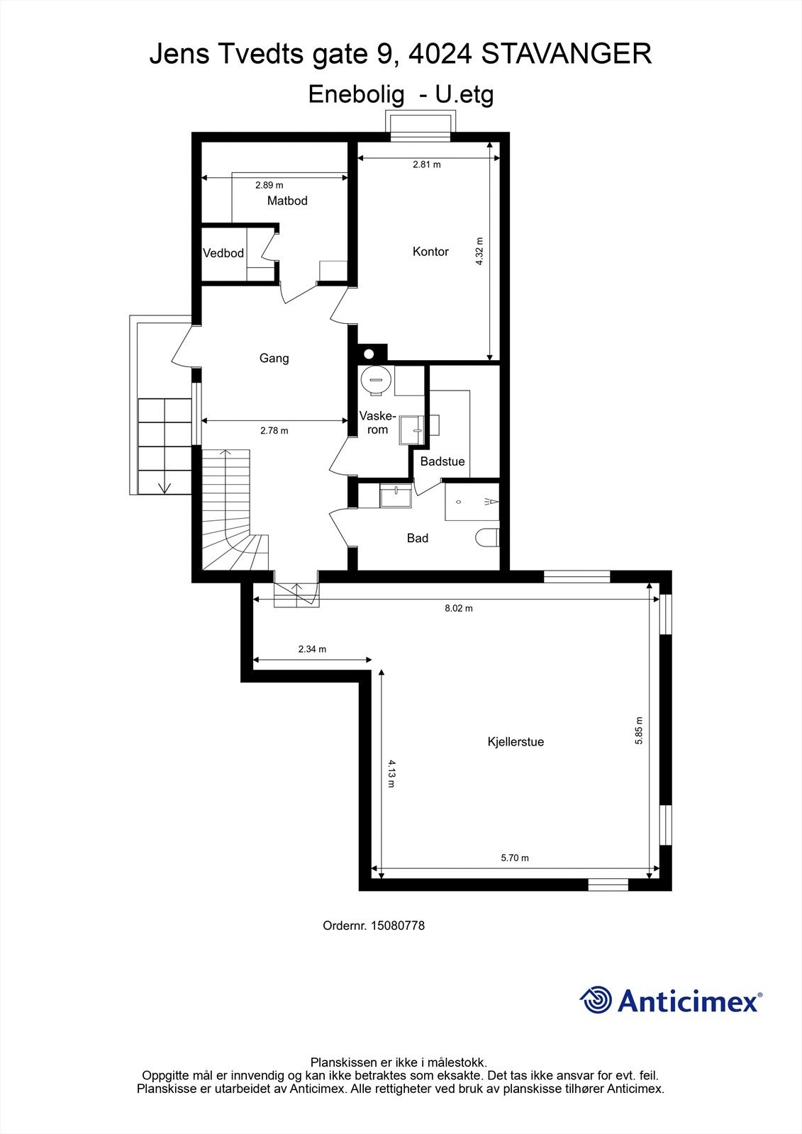 Plantegning- U.etg. Galleribilde