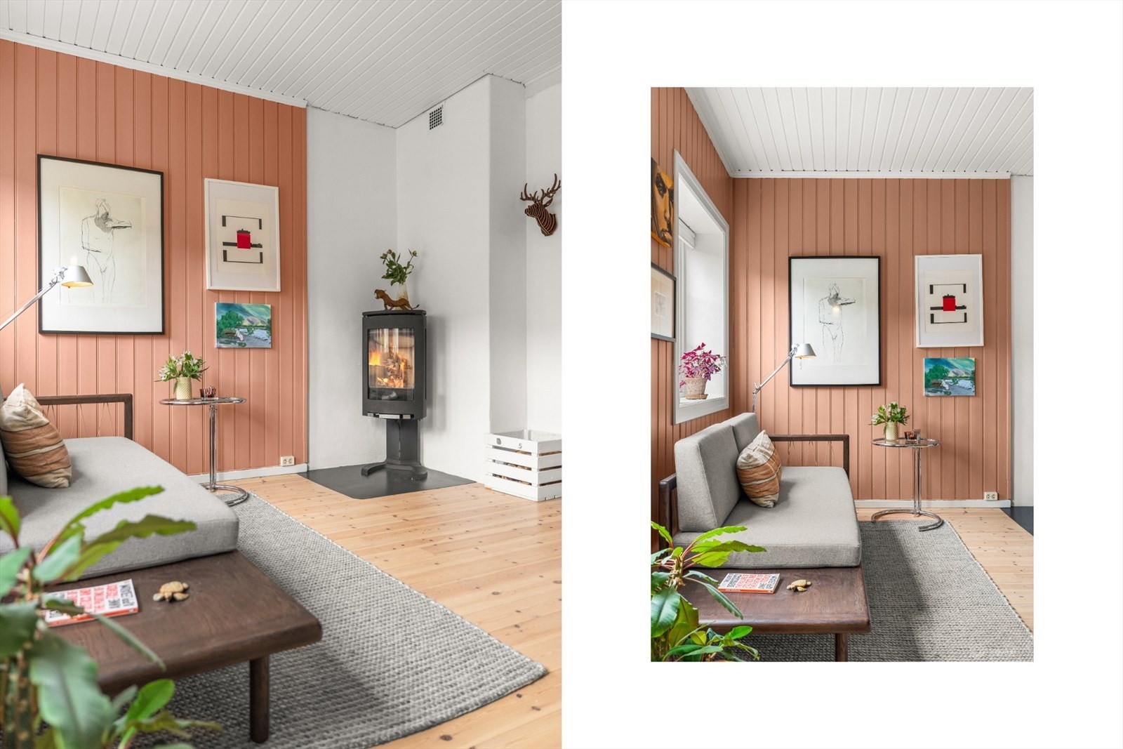 I tilknytning til stuen er det en etablert en peisovn som gir både varme og stemning året rundt. Galleribilde