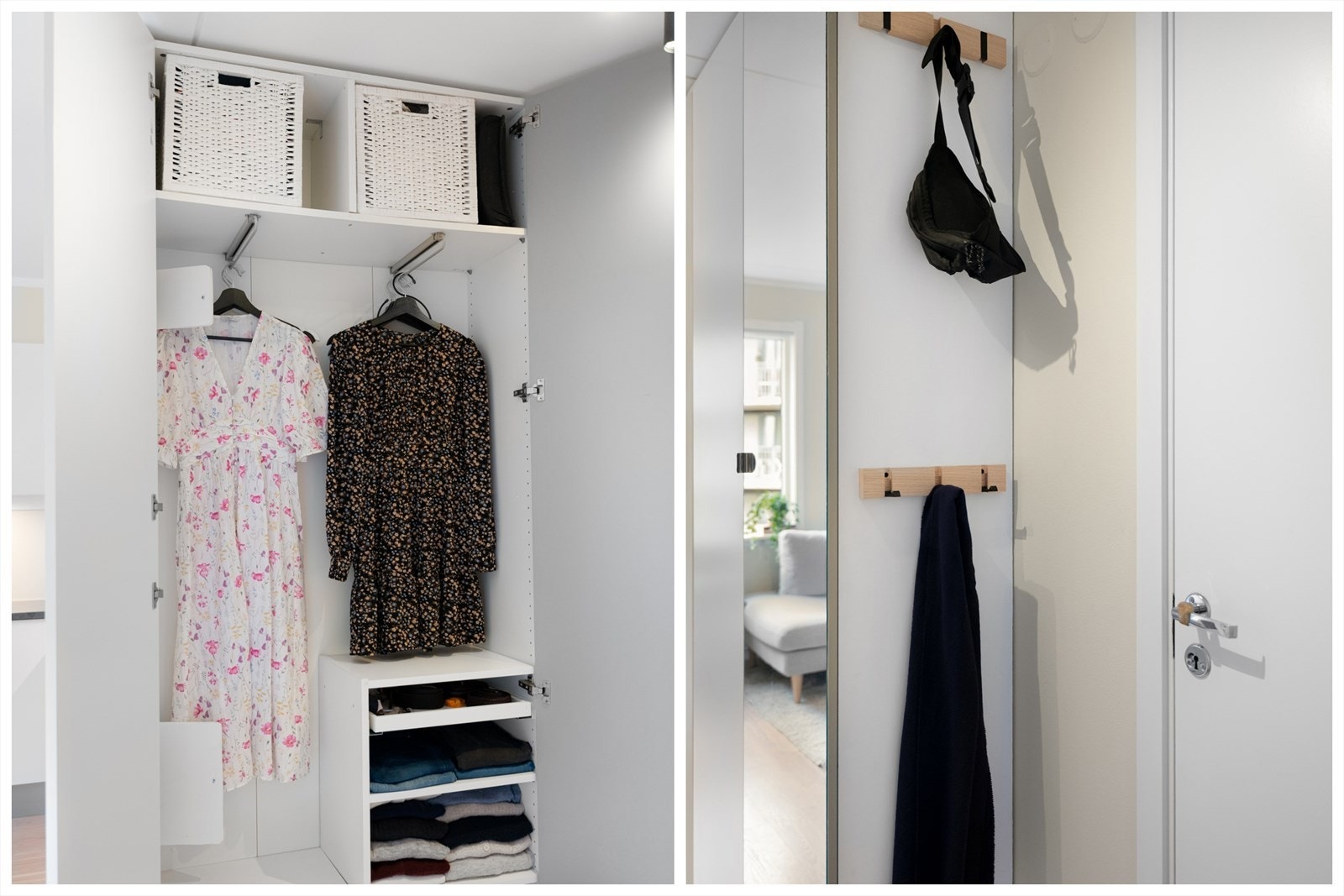 Garderobeløsning i gangen. Galleribilde