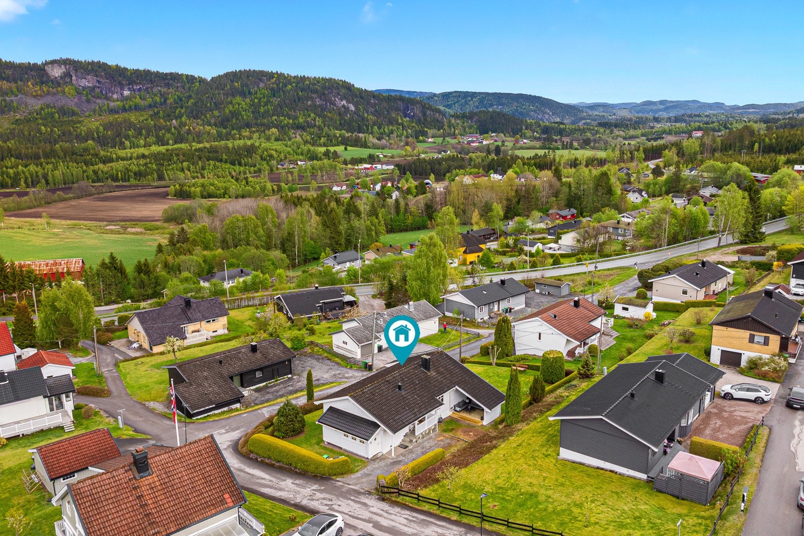 Slemdalsveien 6 fra fugleperspektiv Galleribilde