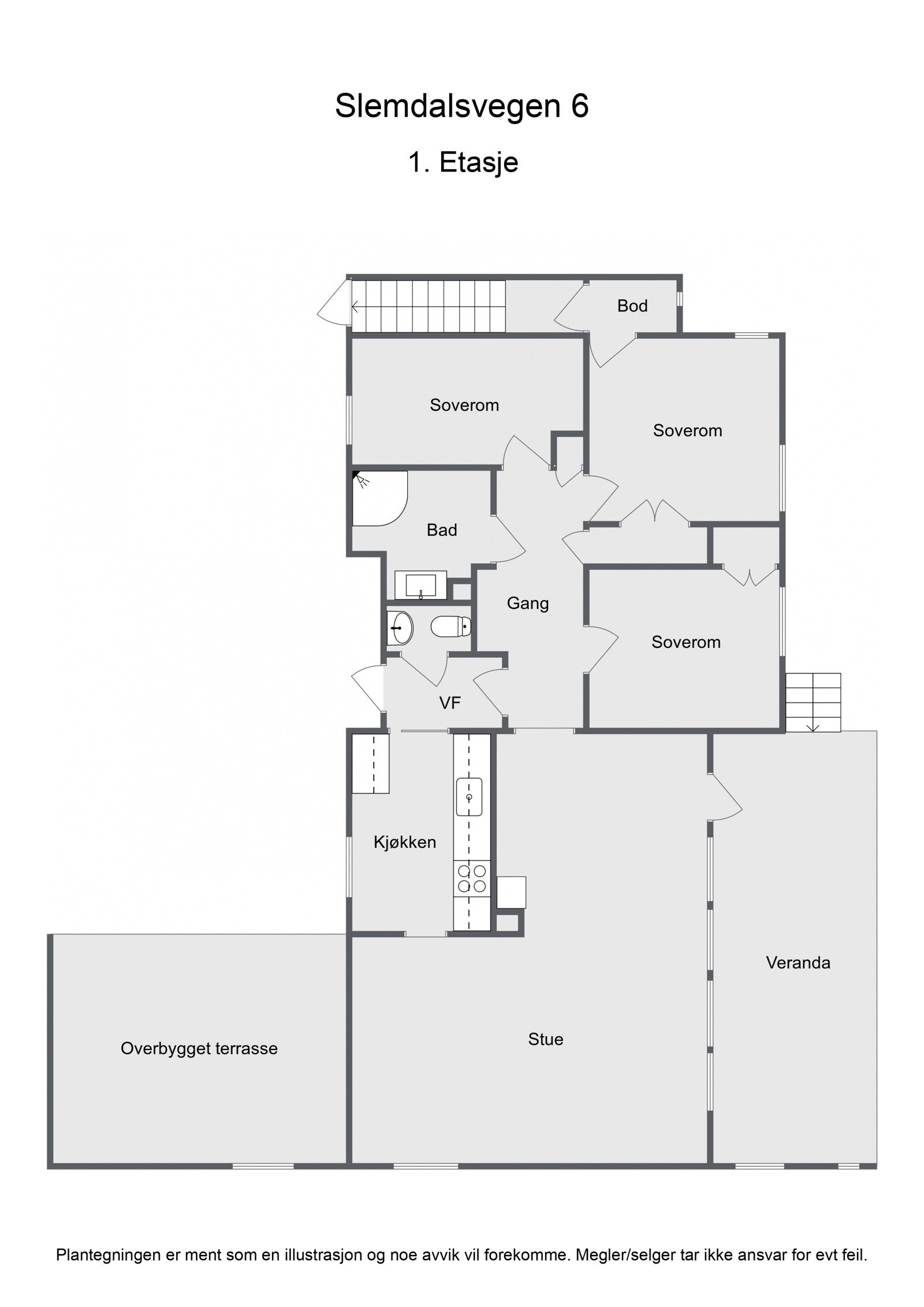 Planskisse 1. etasje Galleribilde