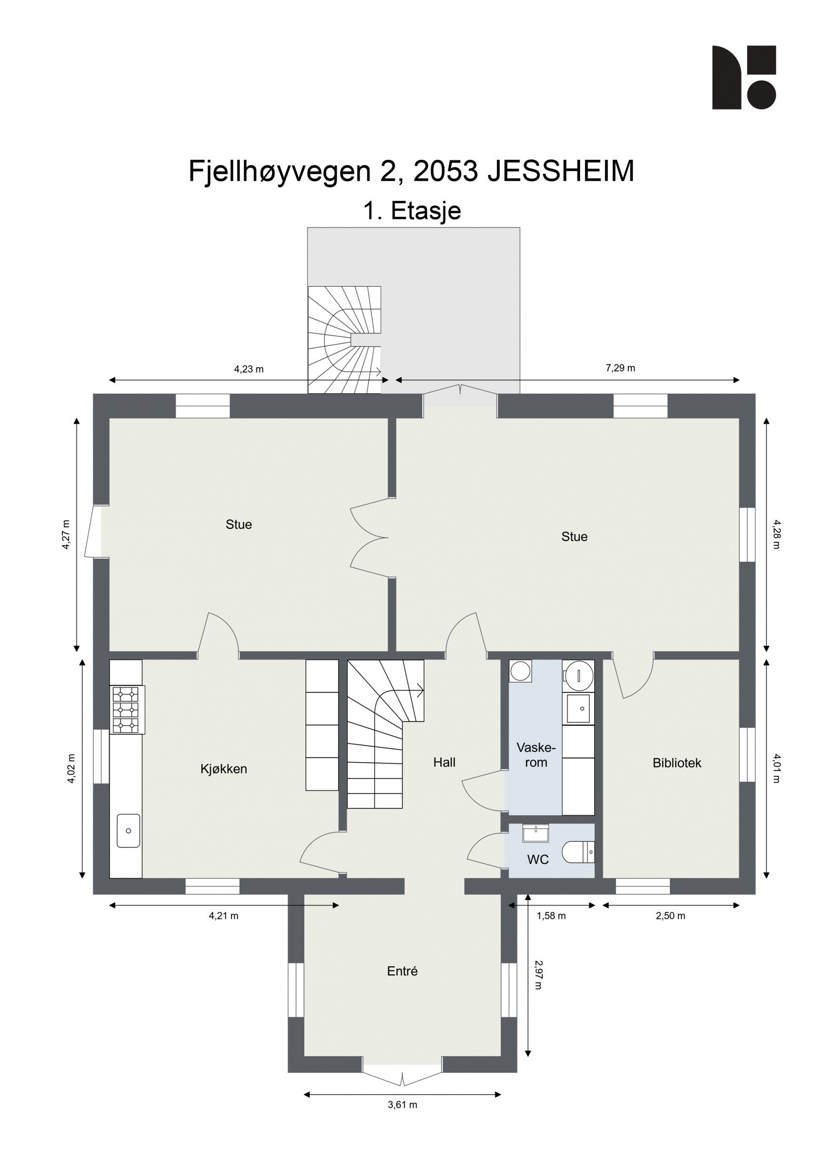 Plantegning - 1. Etasje Galleribilde