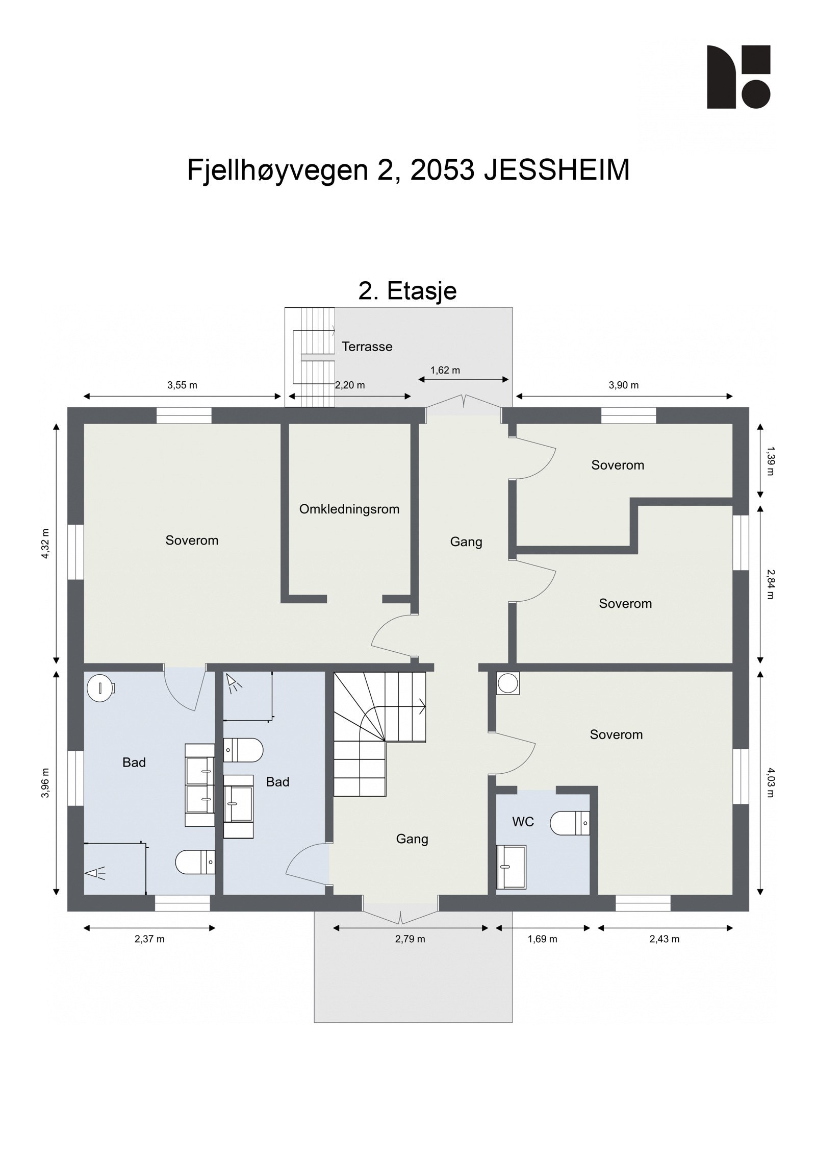 Plantegning - 2. Etasje Galleribilde
