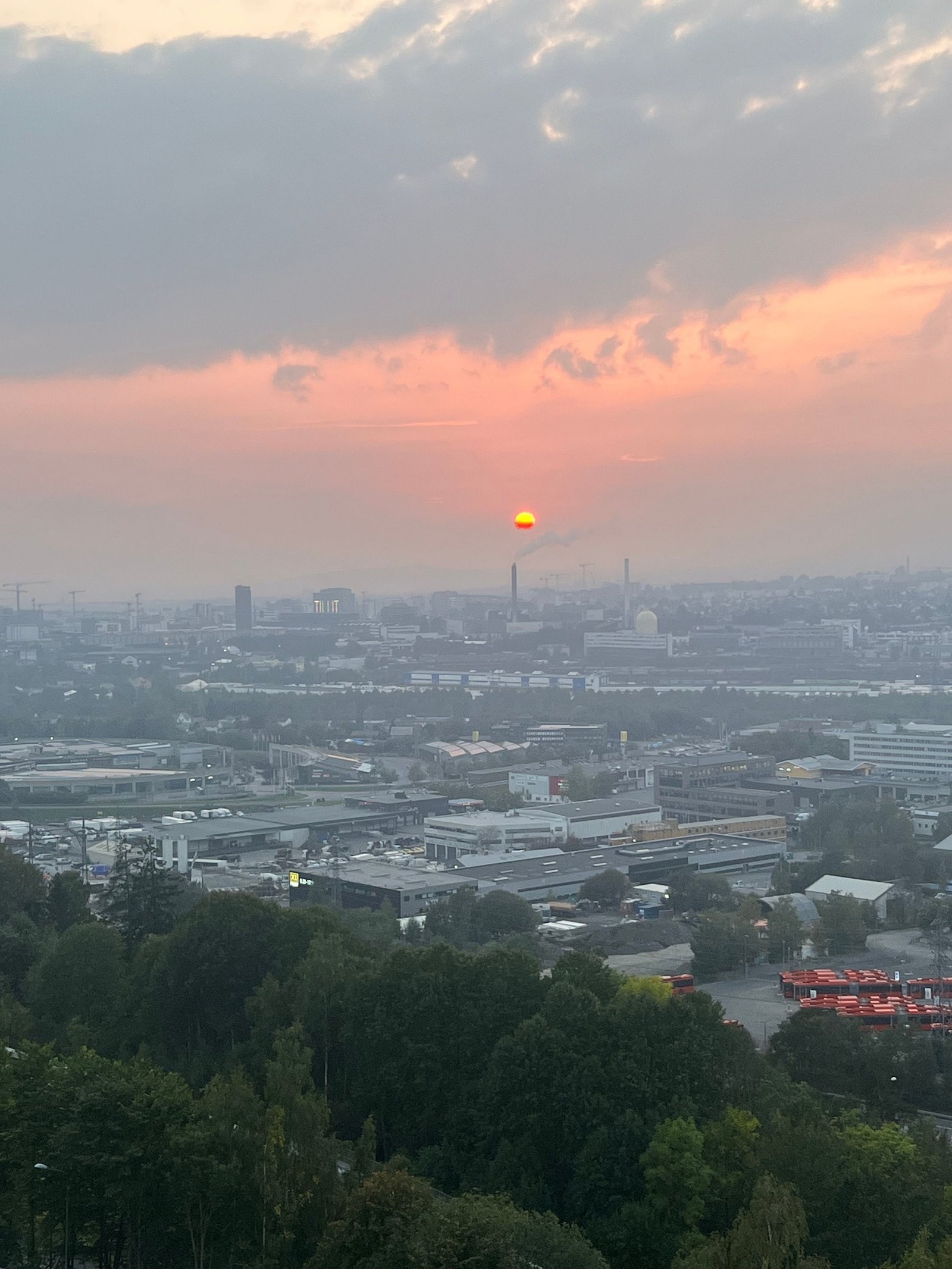 Solnedgang fra balkongen Galleribilde