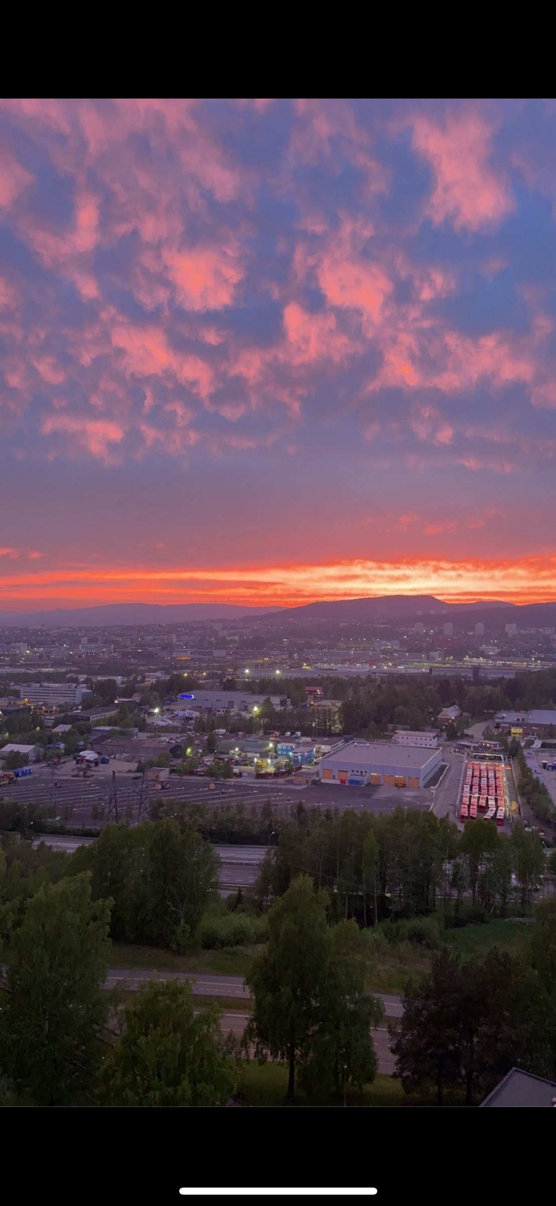 Solnedgang fra balkongen Galleribilde