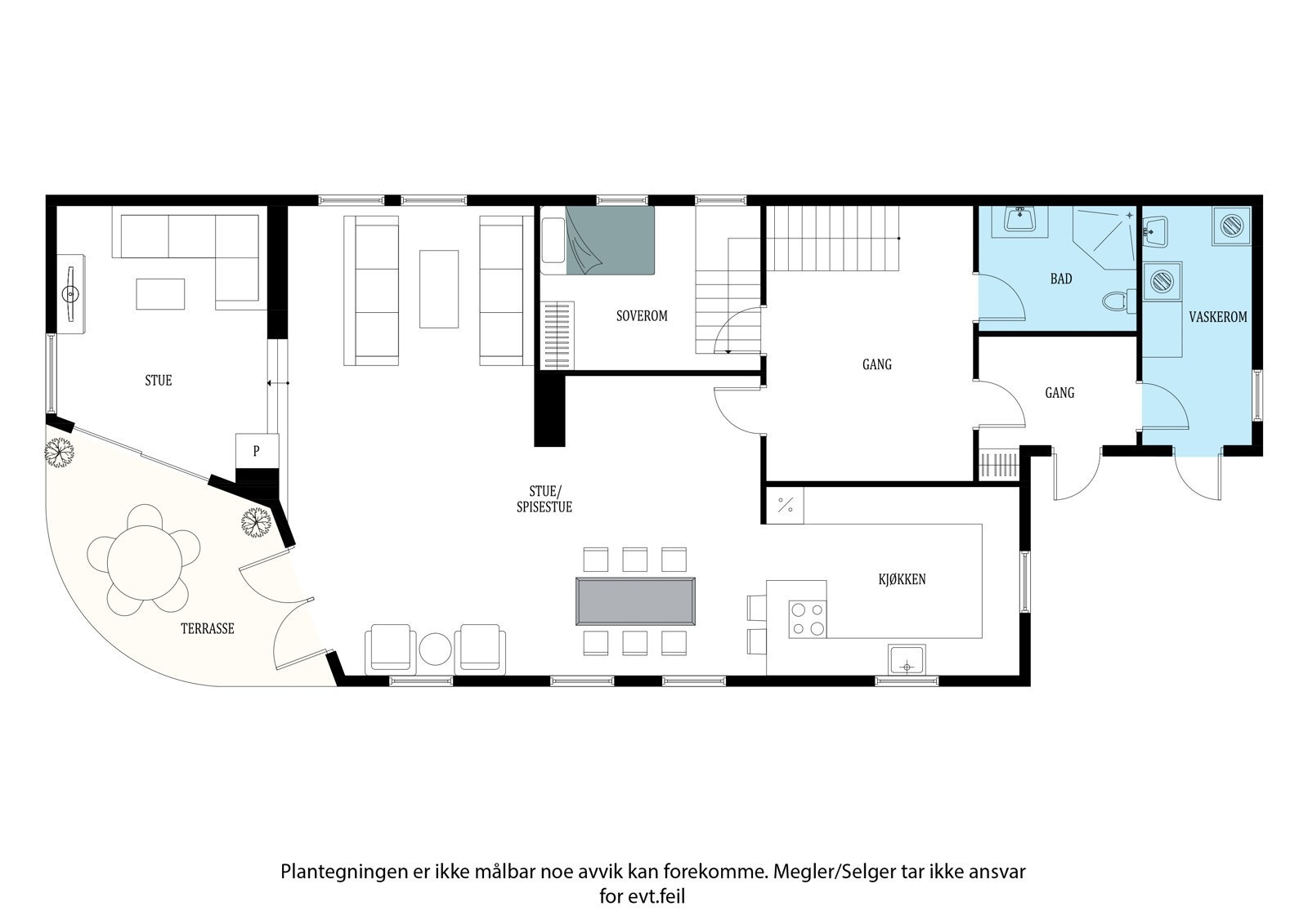 Plantegning 1 etg. Galleribilde