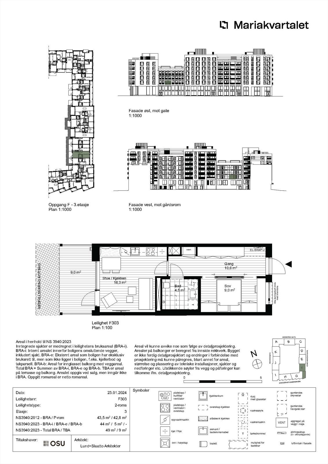 Kontraktstegning. Det medfølger også en kjellerbod på ca. 5 m². Galleribilde