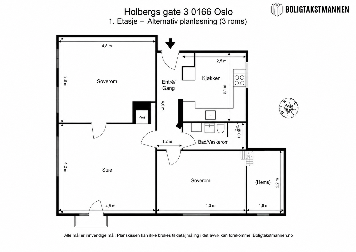 Alternativ plantegning Galleribilde