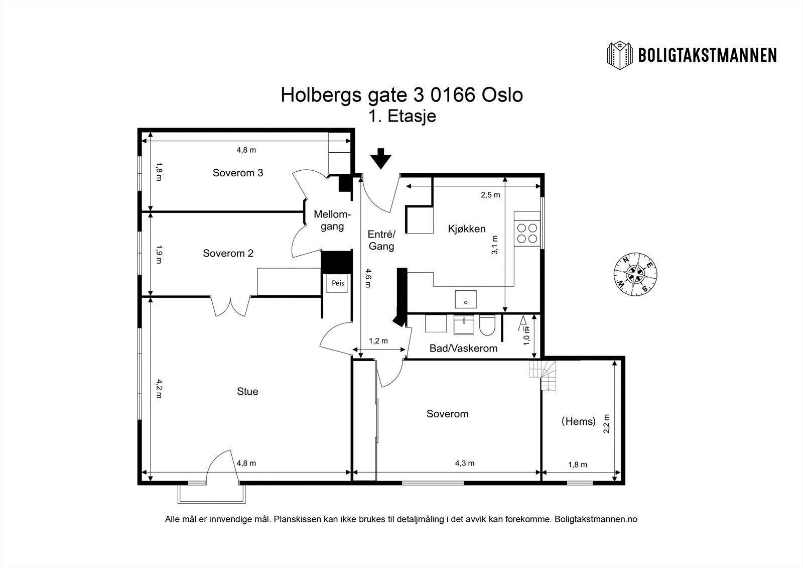 Plantegning til orientering. Galleribilde