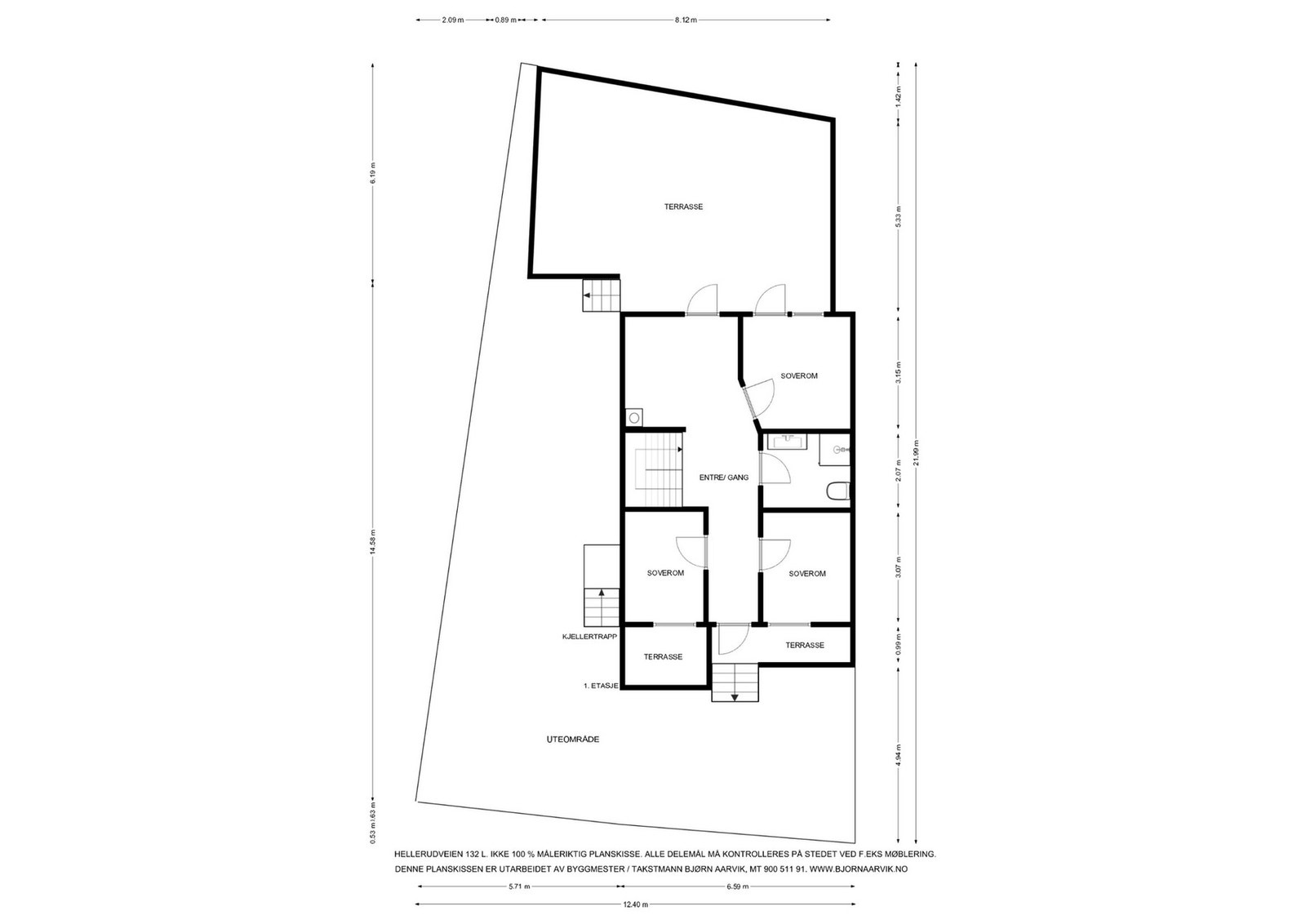 Plantegning 1. etasje Galleribilde