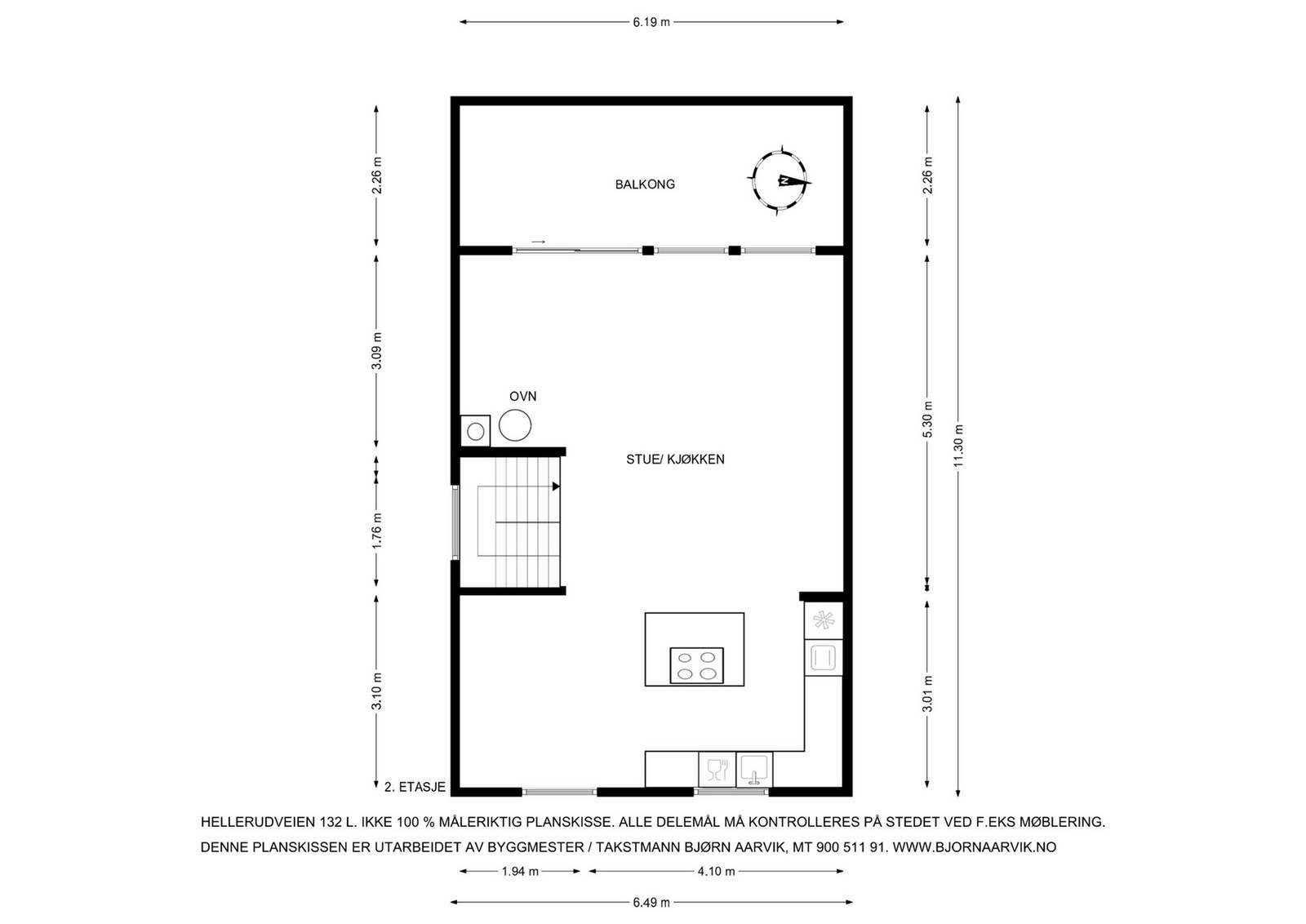 Plantegning 2. etasje Galleribilde