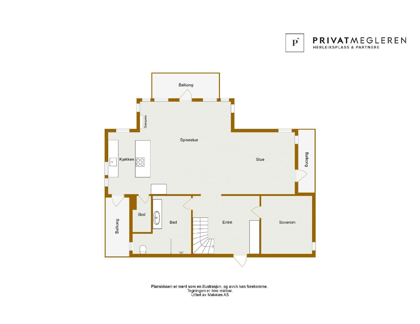 Plantegning 2. etasje Galleribilde