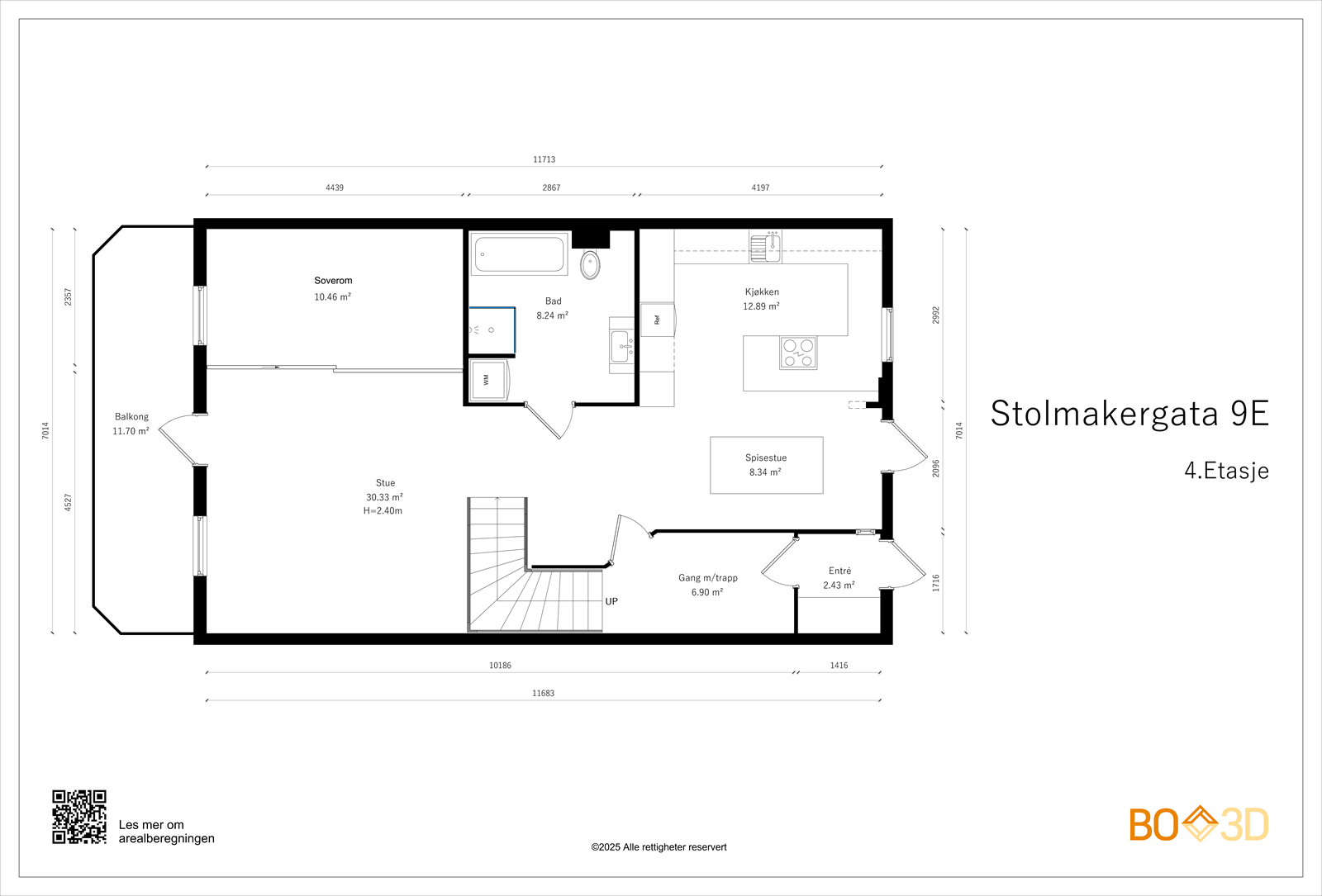 Plantegning 4. etasje, inngangsplan Galleribilde