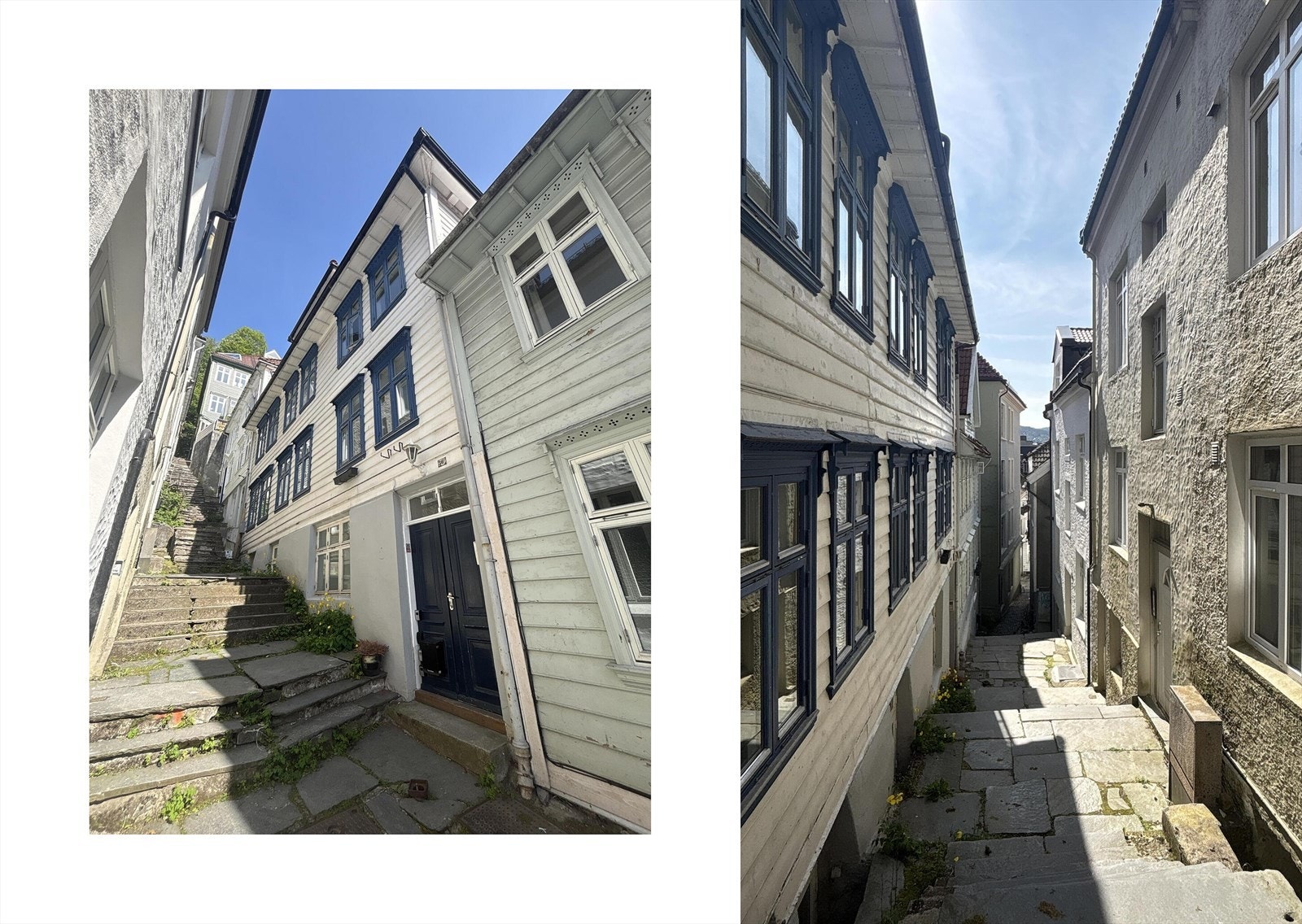 Mellom brosteinsbelagte smitt og smau, i en stikkgate fra selve Lille Øvregaten finner du denne finne leiligheten. Galleribilde