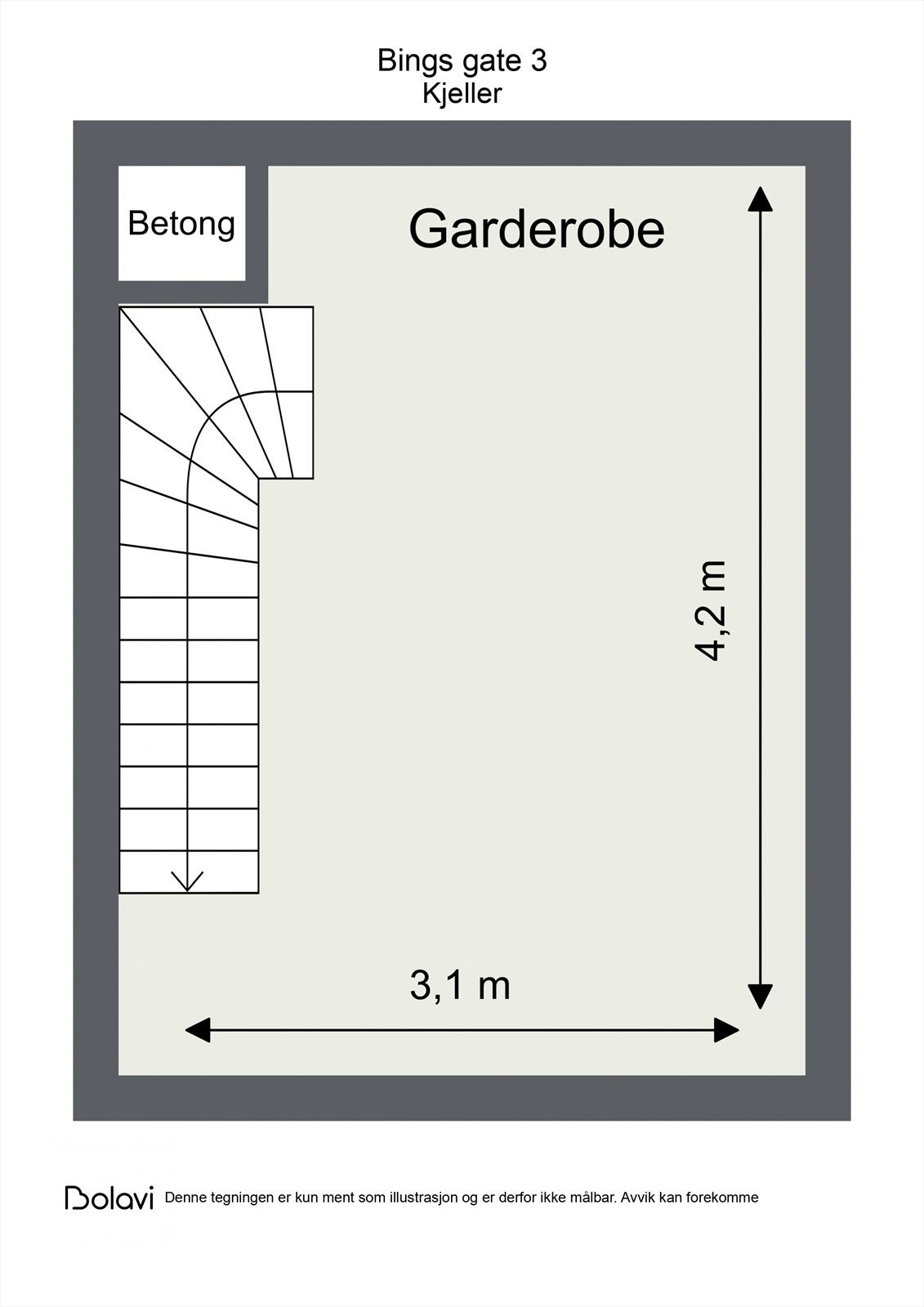 Planløsning (kjeller) Galleribilde