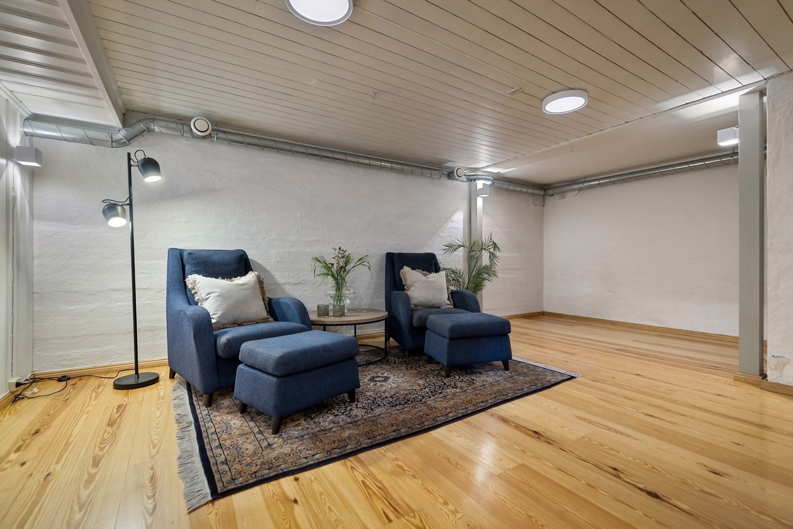Kjelleren har flere store rom med mange bruksmuligheter. Galleribilde