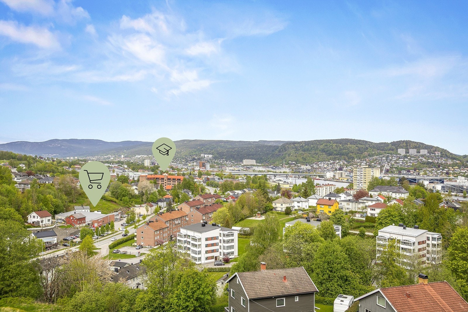 Gangavstand til bussholdeplass, barneskole, barnehage og matbutikk. Galleribilde