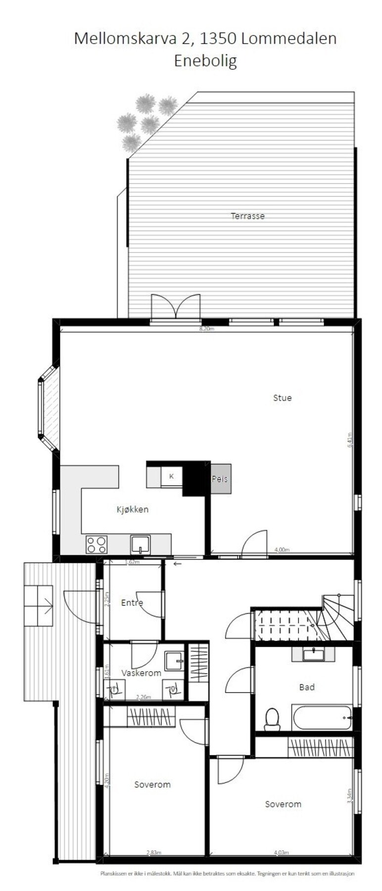 Plantegning 1.etasje Galleribilde