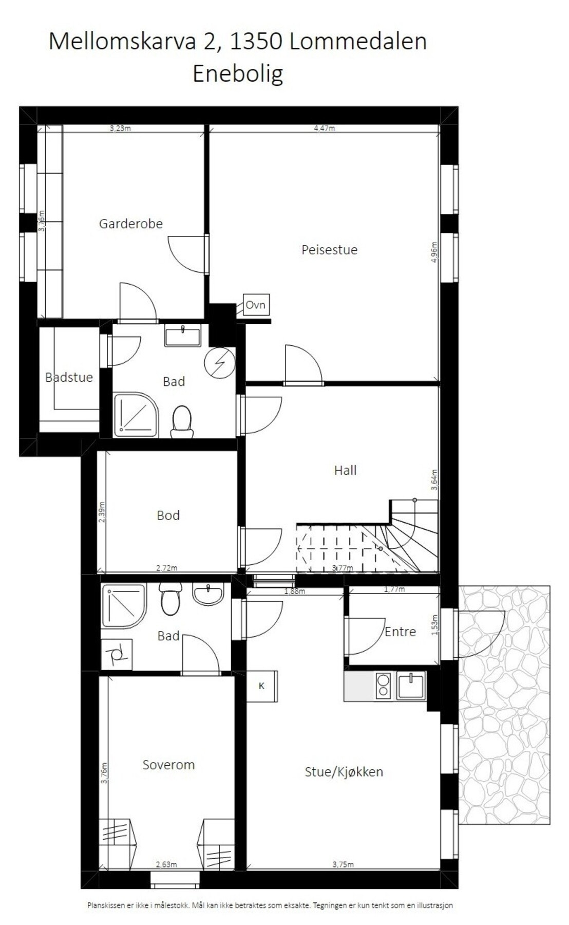 Plantegning underetasjen Galleribilde