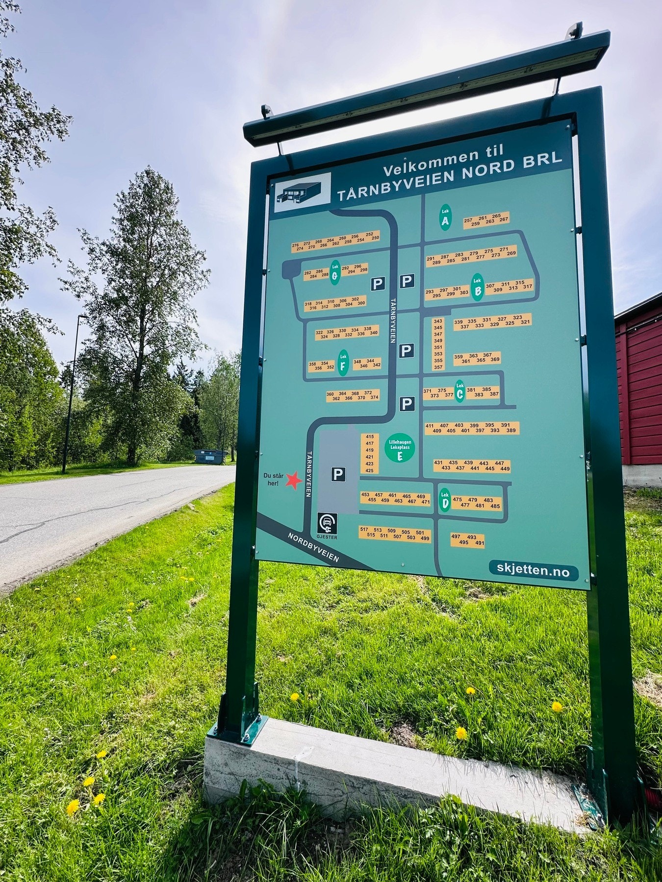 Nyere borettslags-kart satt opp for enkel ferdsel Galleribilde