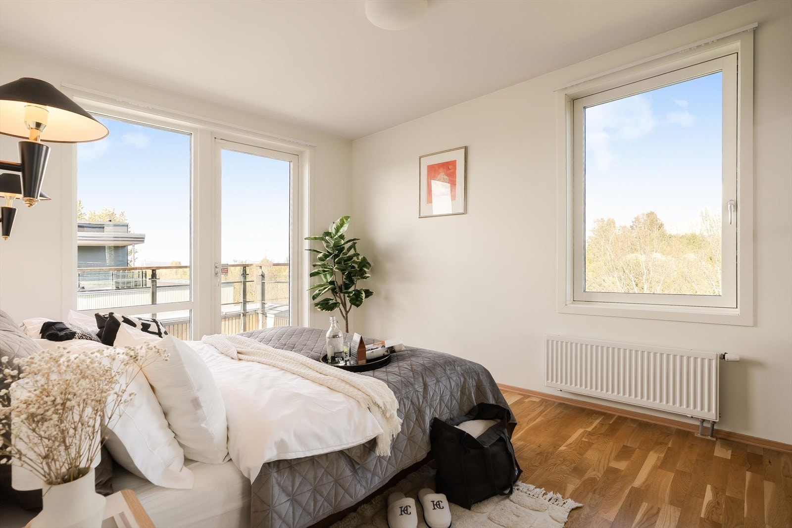 Leiligheten byr på tre soverom. Galleribilde