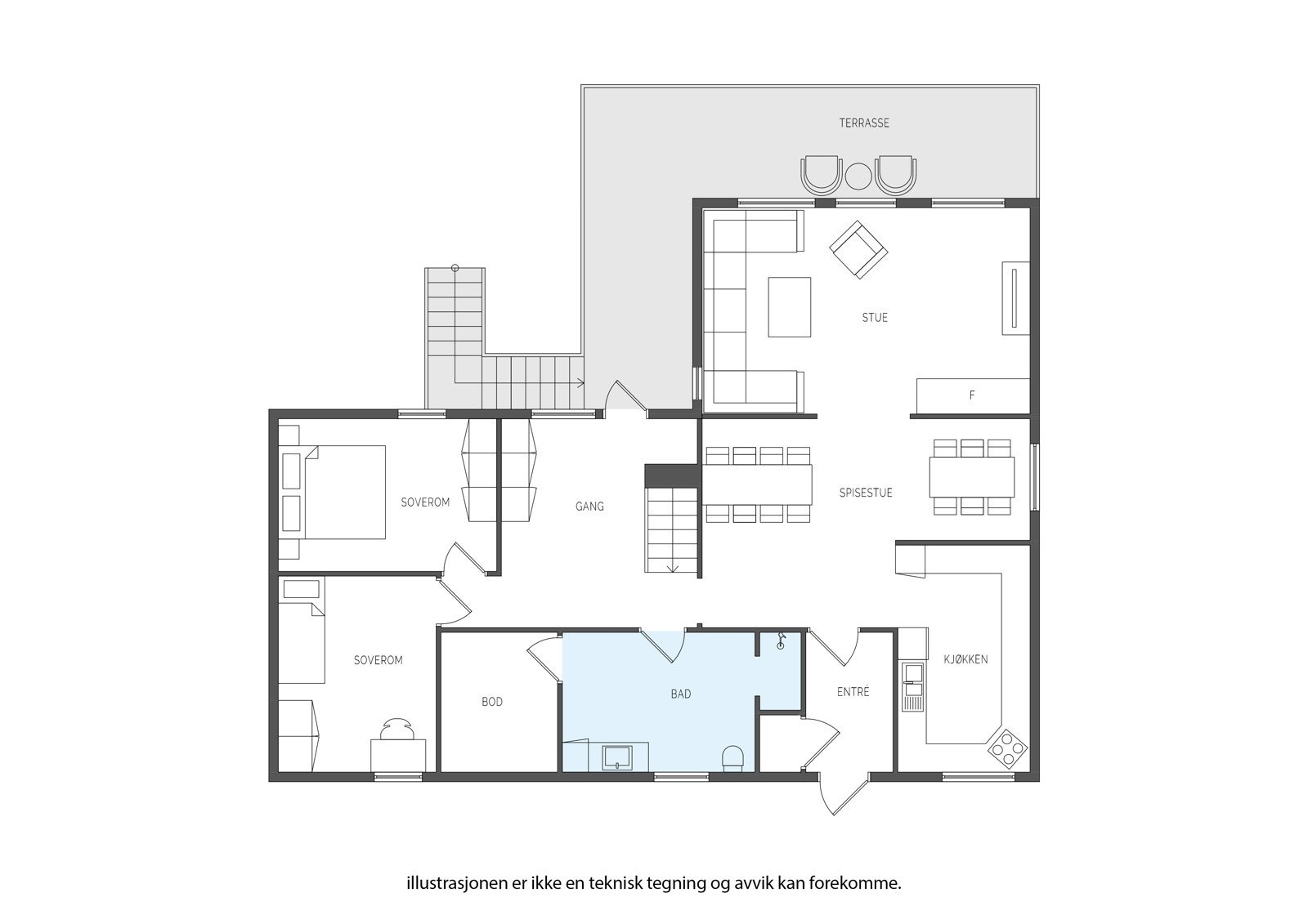 Plantegning 1. etg. Galleribilde