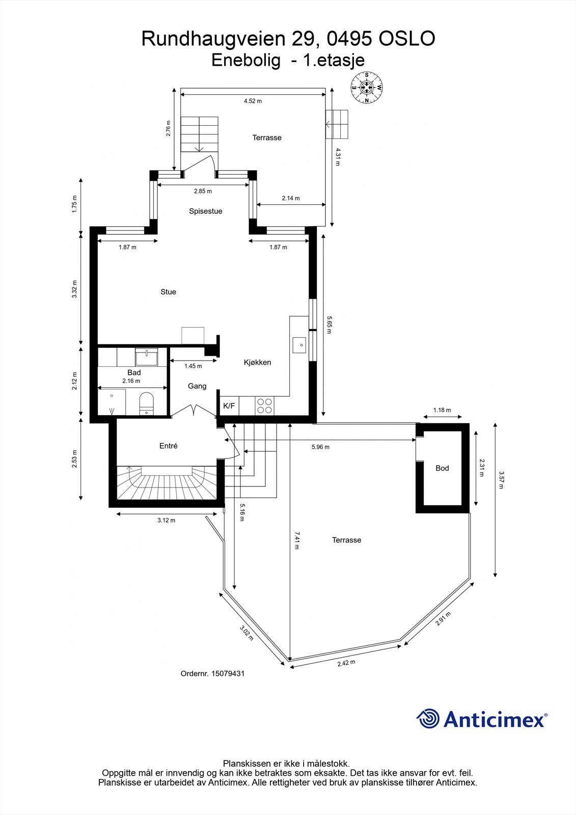 Planskisse 1. etasje Galleribilde