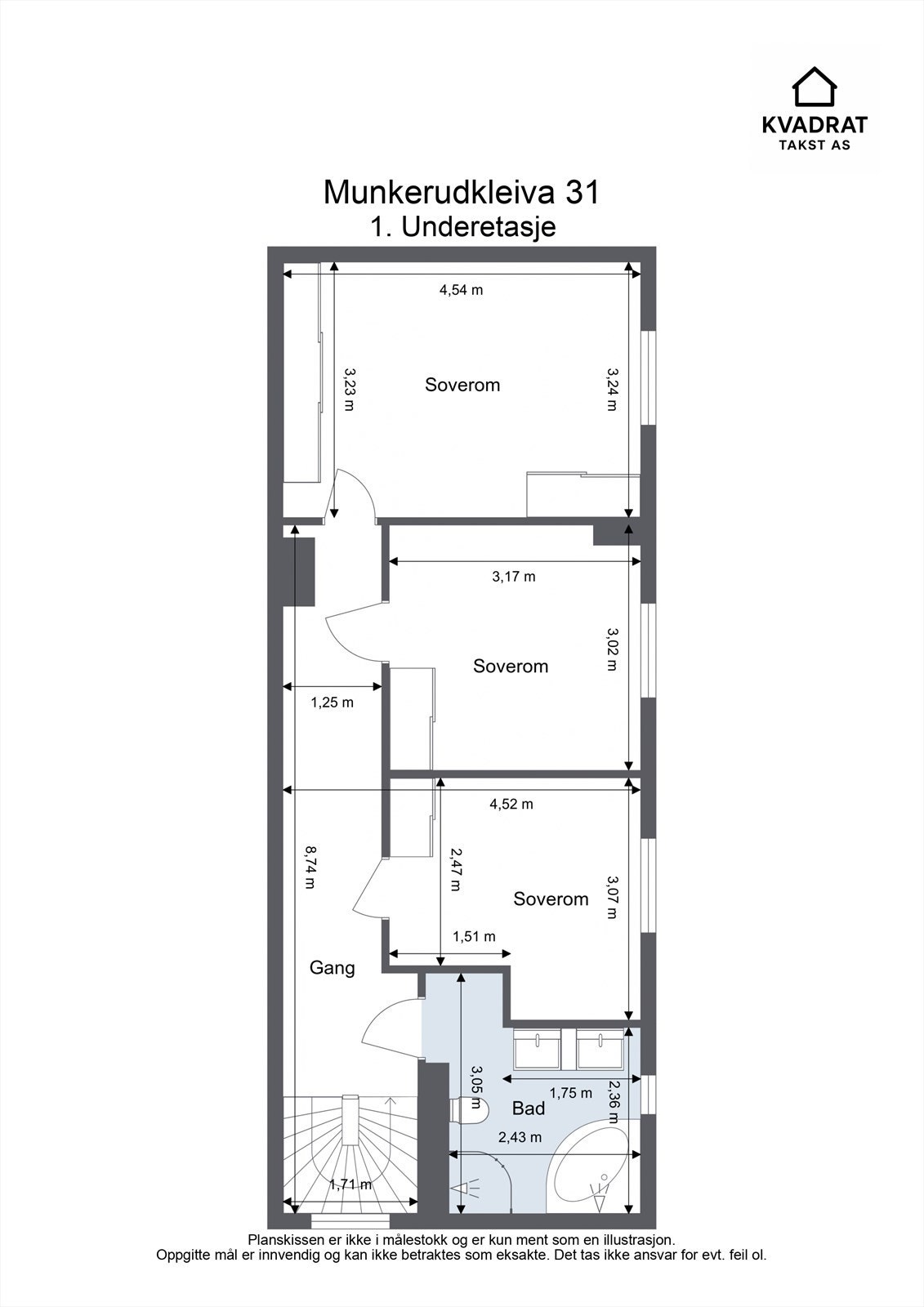 Plantegning - 1. underetasje Galleribilde