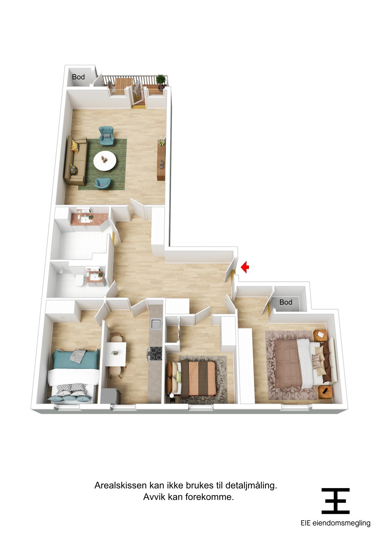 3D-plantegning. Galleribilde