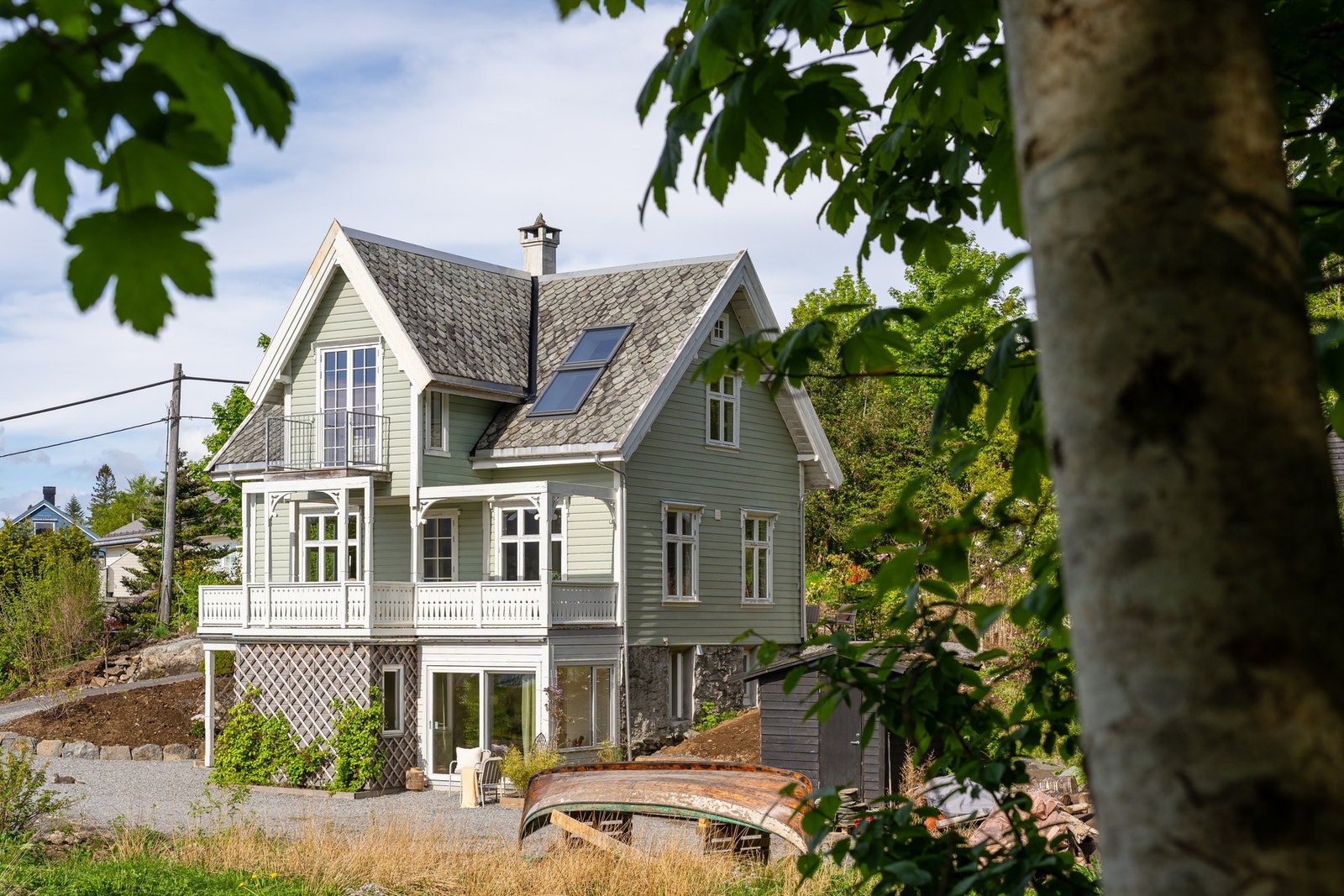 Utvendig etterisolering av 3 vegger øst, vest og nord i 2016. Galleribilde