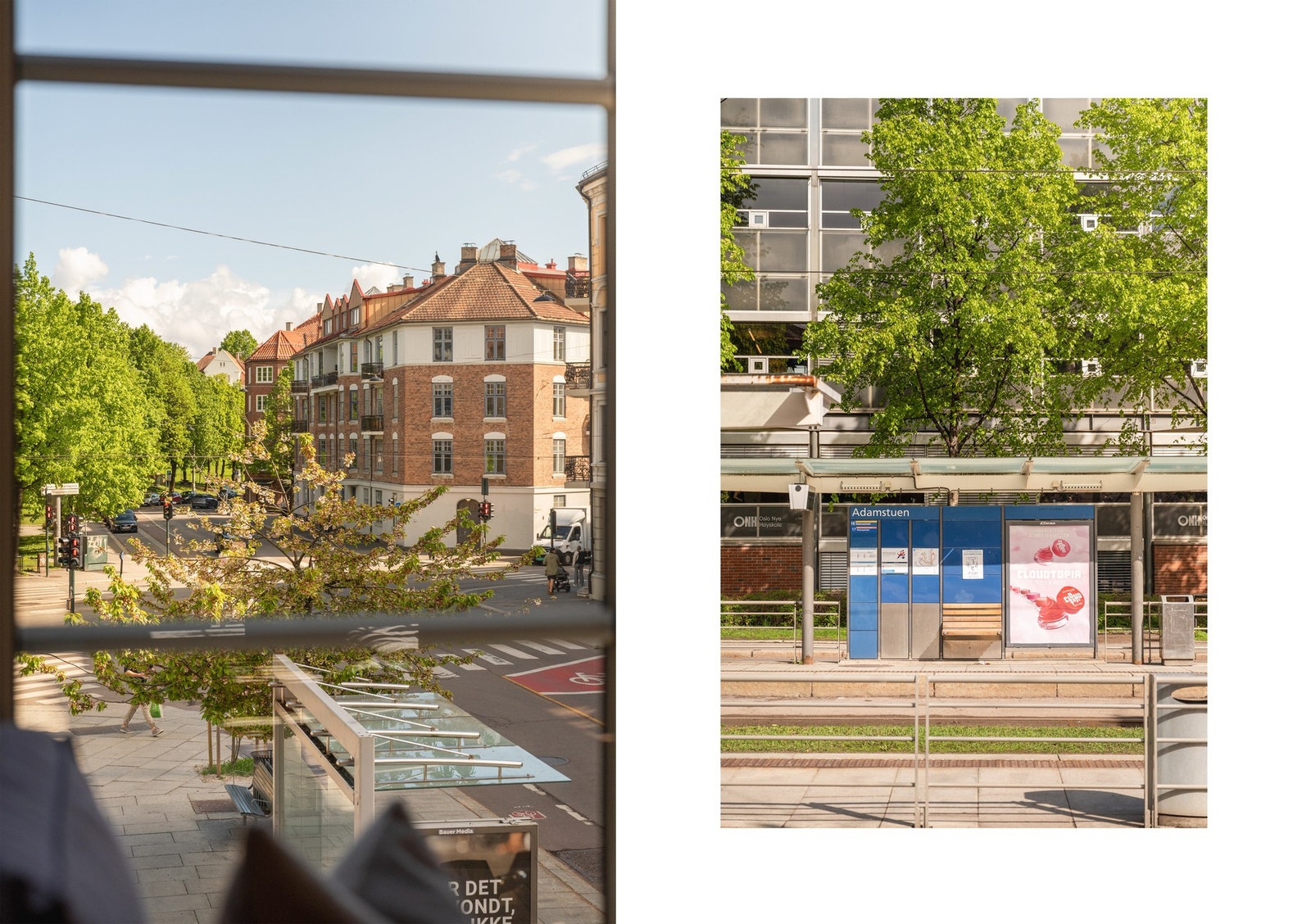 Adamstuen trikkeholdeplass ligger kun ett minutts gange unna, med linje 17, 18 og 19N som tar deg raskt til sentrum og Majorstuen. Galleribilde