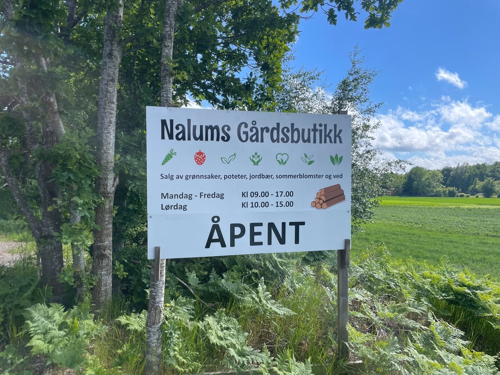 Selgers egne bilder; Gårdsbutikk på veien ut til hytta Galleribilde