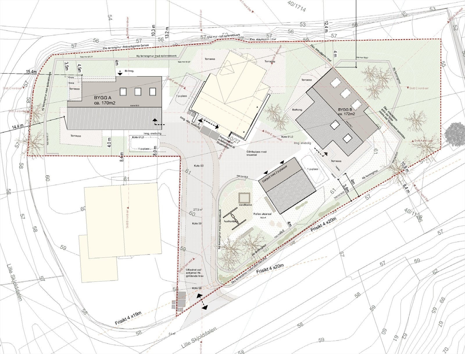 Oversikt, skisse fra arkitekt Galleribilde