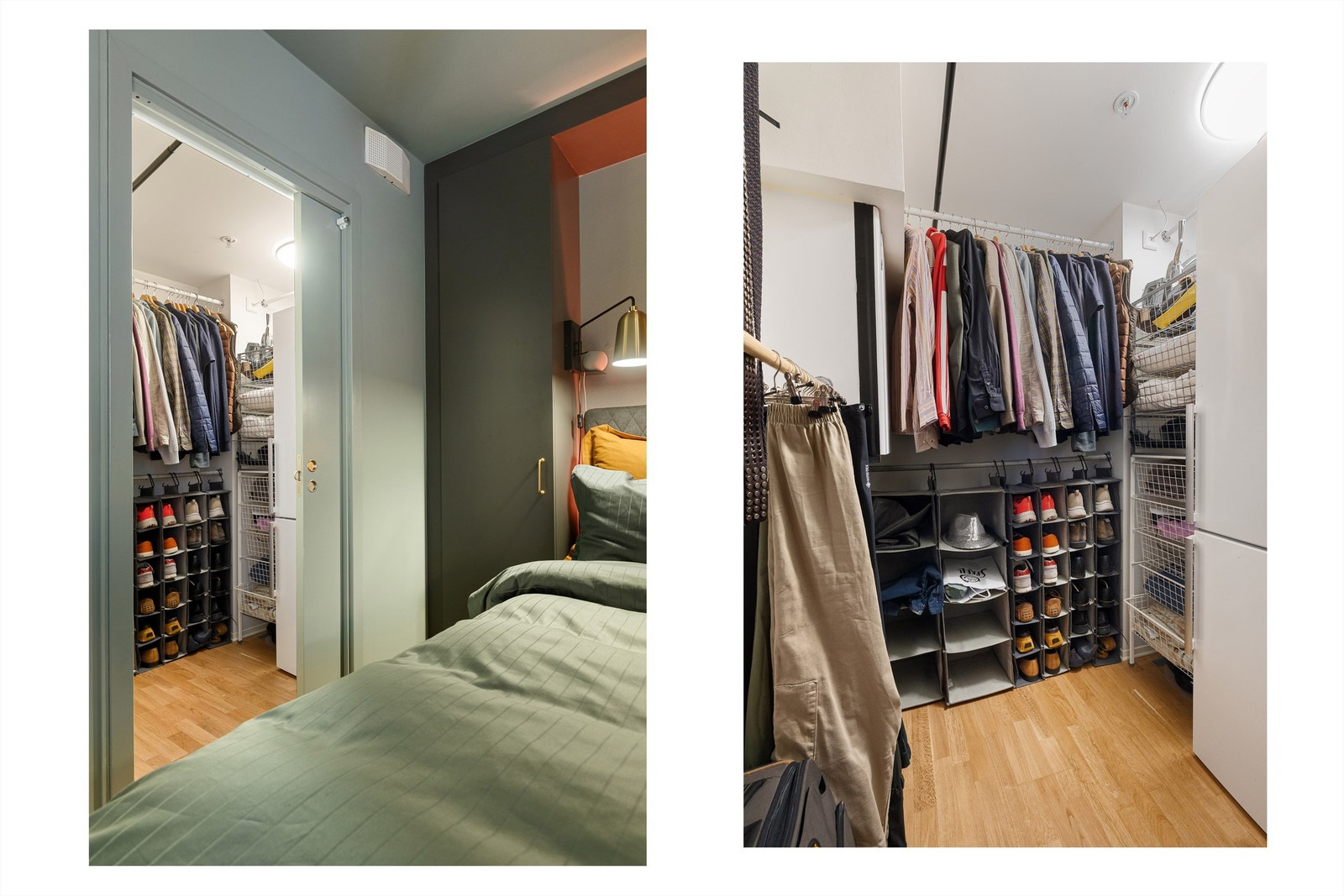Soverommet har eget walk-in closet, innredet med en arealeffektiv garderobeløsning. Galleribilde