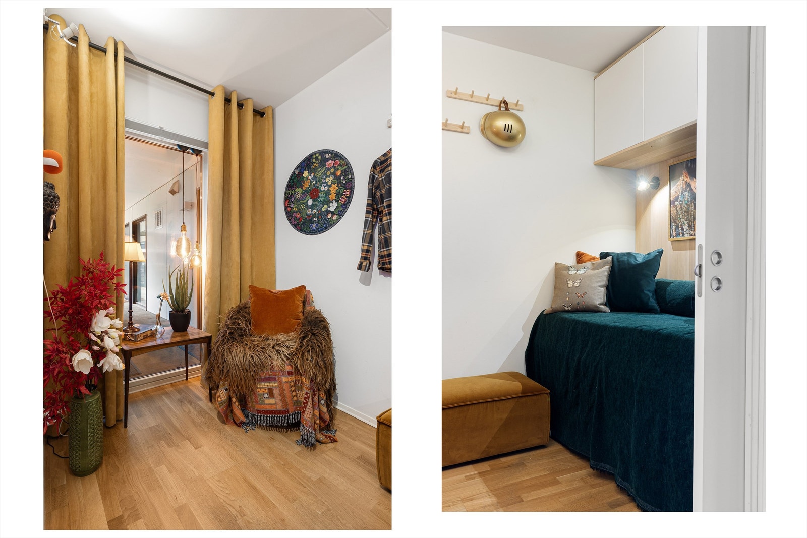 Gjesterommet er smart utformet med plass både til hjemmekontor og en plassbygget seng. Galleribilde