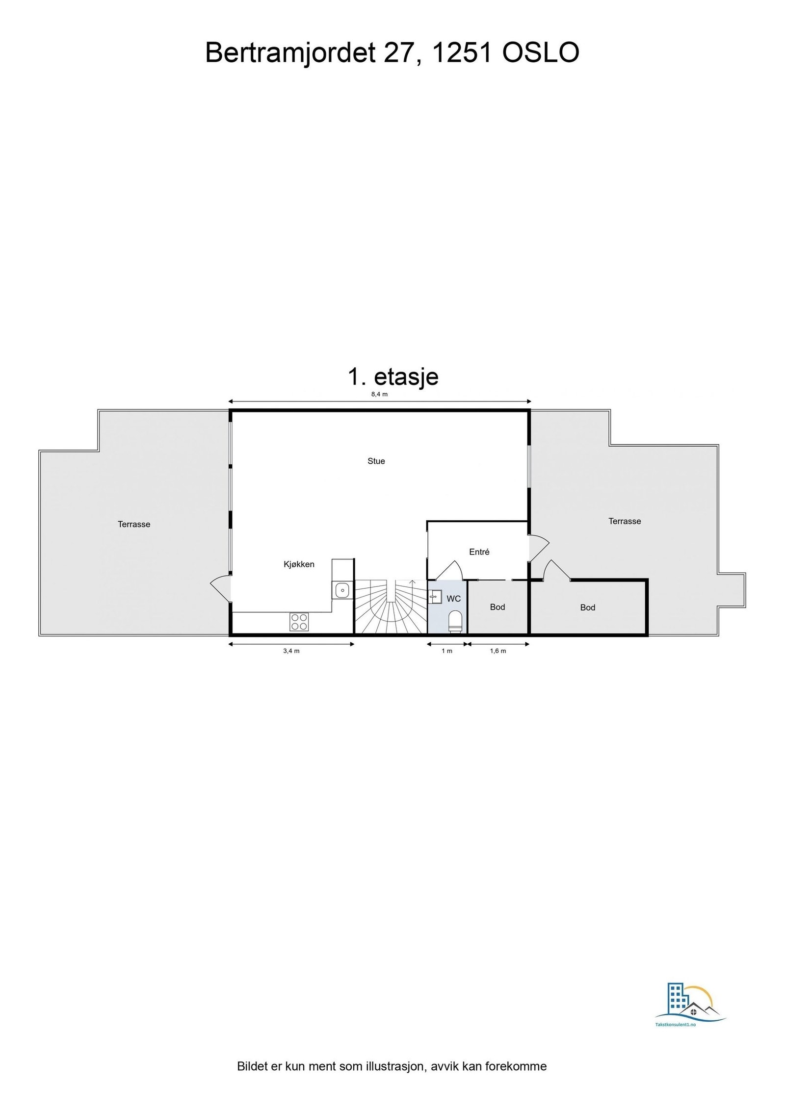1.etasje - Dagens planløsning Galleribilde