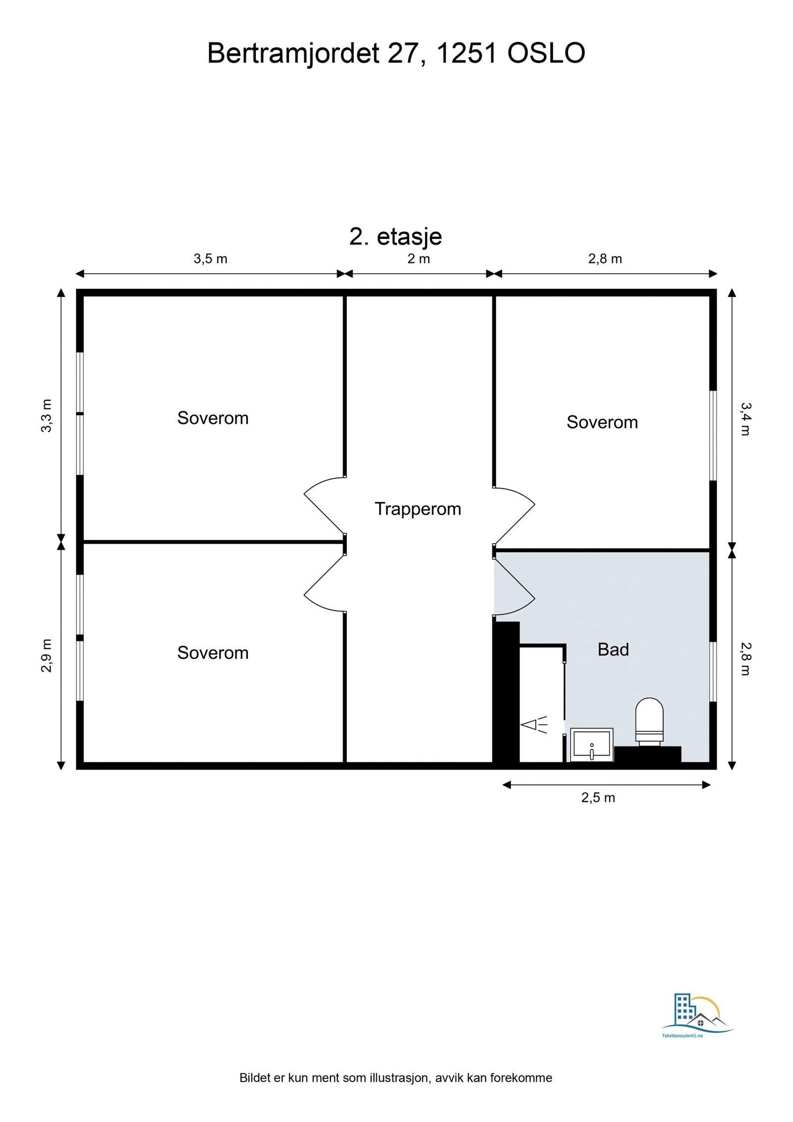 2.etasje - Dagens planløsning Galleribilde