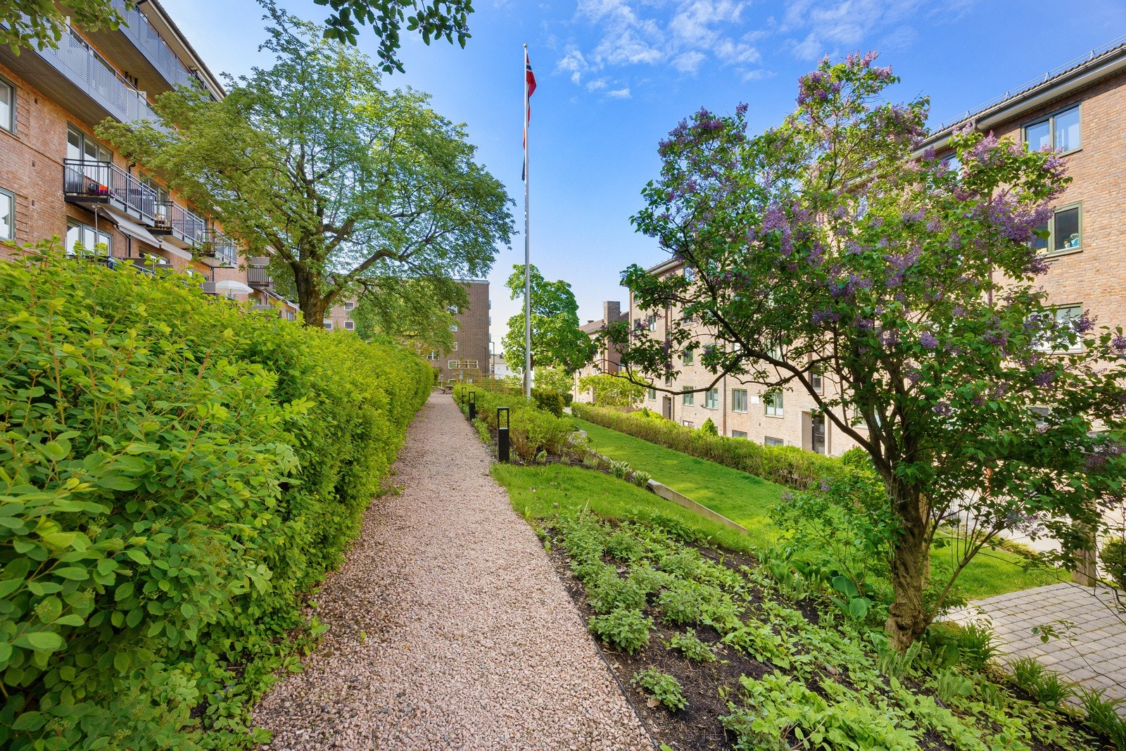 Uteområdene er fint opparbeidet. Galleribilde