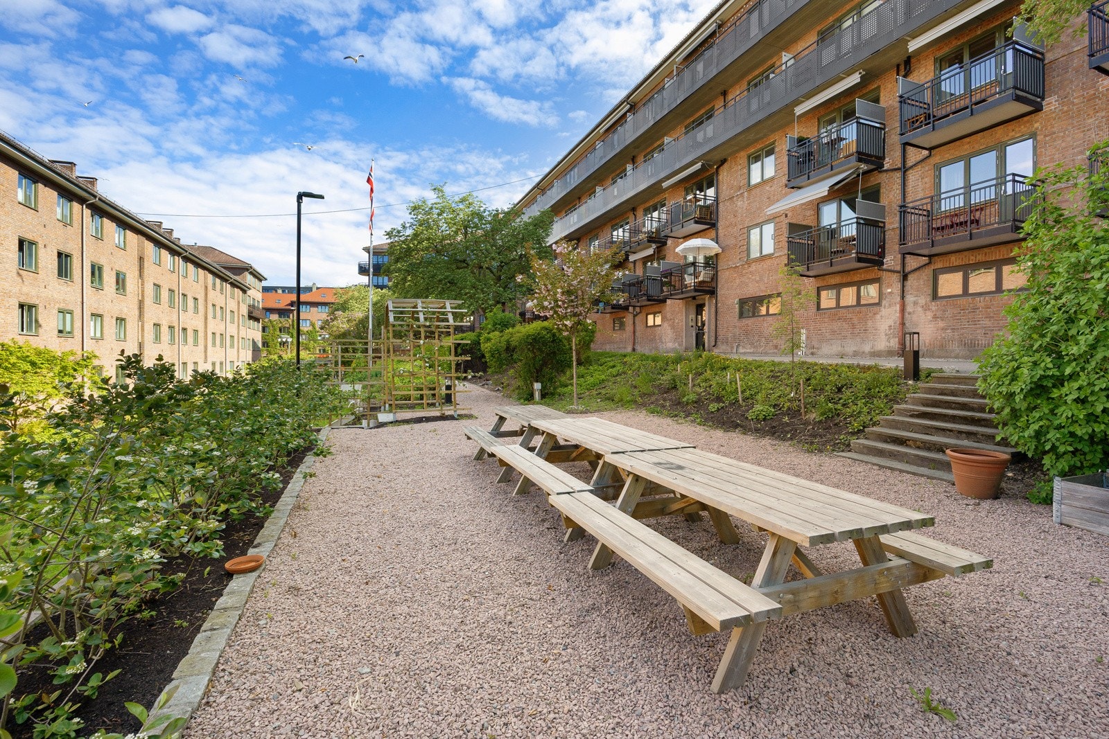Det er flere felles sittegrupper på fellesarealene. Galleribilde