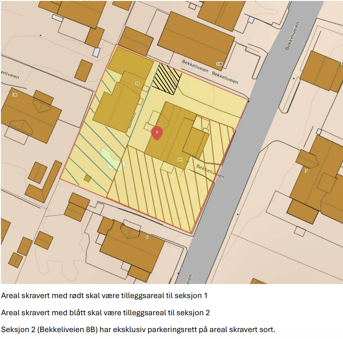 Tomteinndeling mellom A og B Galleribilde