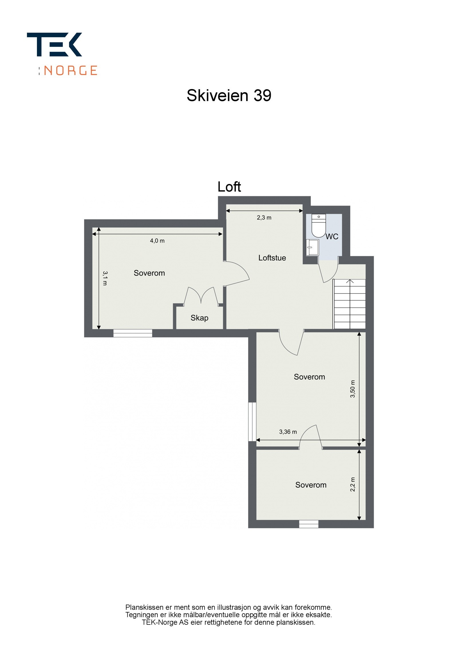 Plantegning 2. etasje/loftsetasje Galleribilde