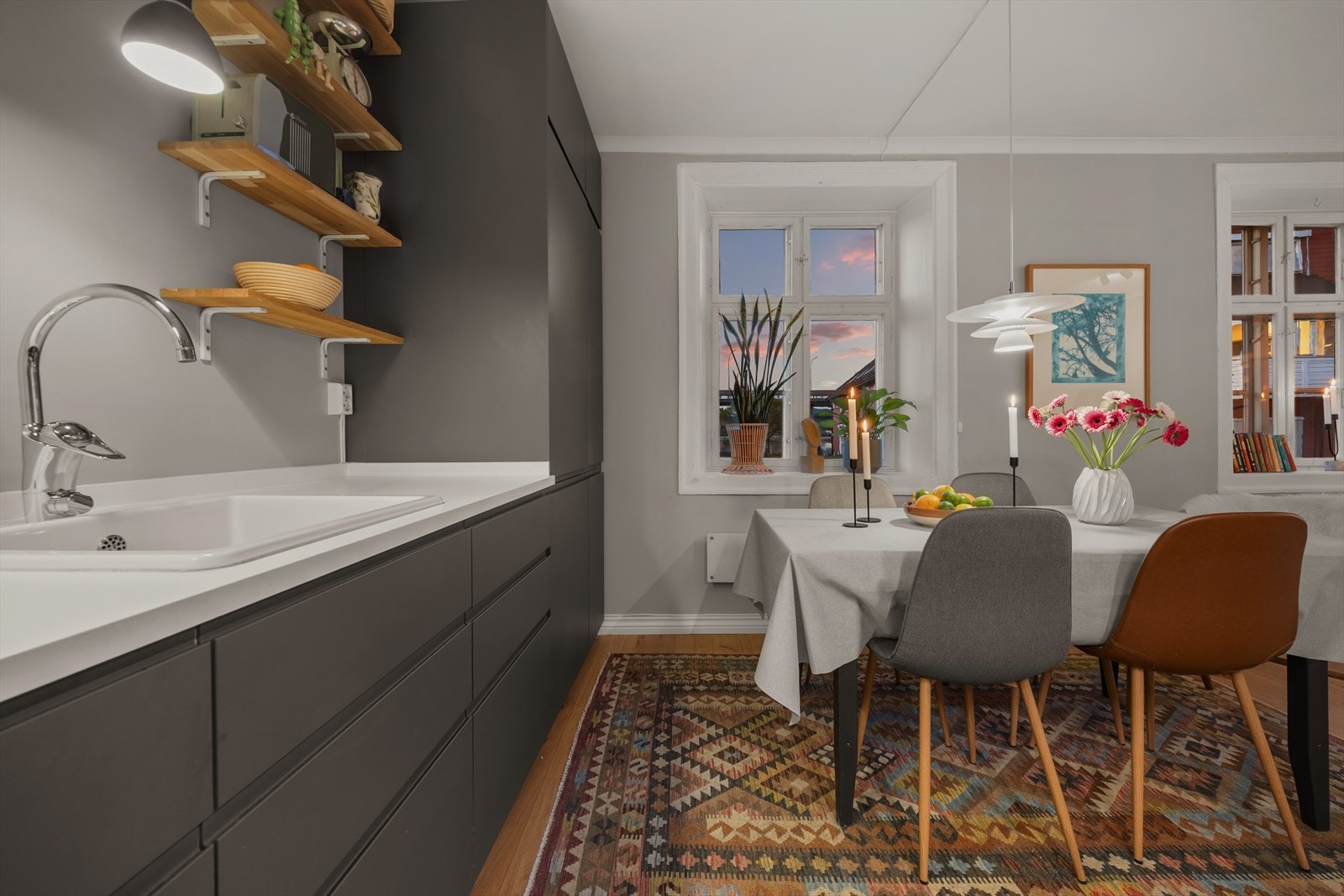 Kjøkkeninnredningen er fra Ikea Galleribilde