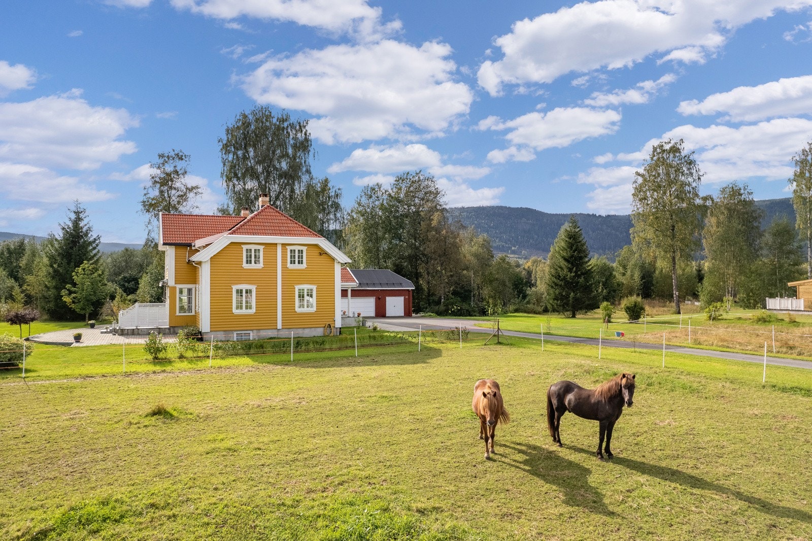 En idyllisk og sjarmerende enebolig over 3 plan med stor tomt på hele 6,2 mål, beliggende i naturskjønne omgivelser i Hurdal. Galleribilde
