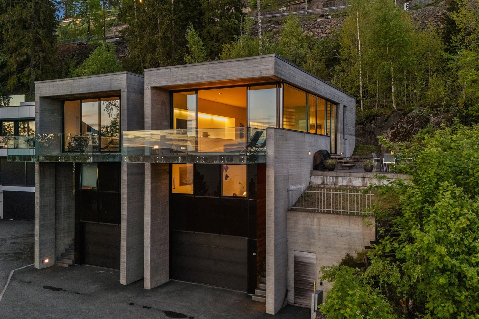 Plasstøpt betong impregnert med EverCrete som forsegler betongen og hindrer vanninntregning. Galleribilde