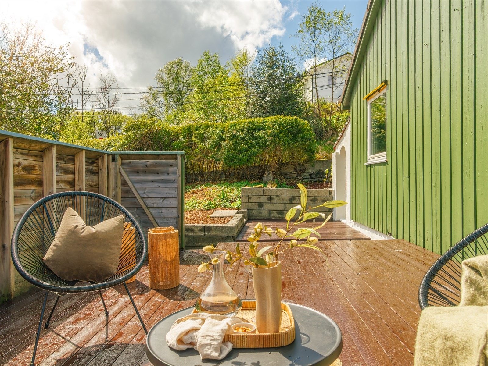 Terrassearealet måler ca. 85 kvm. Galleribilde