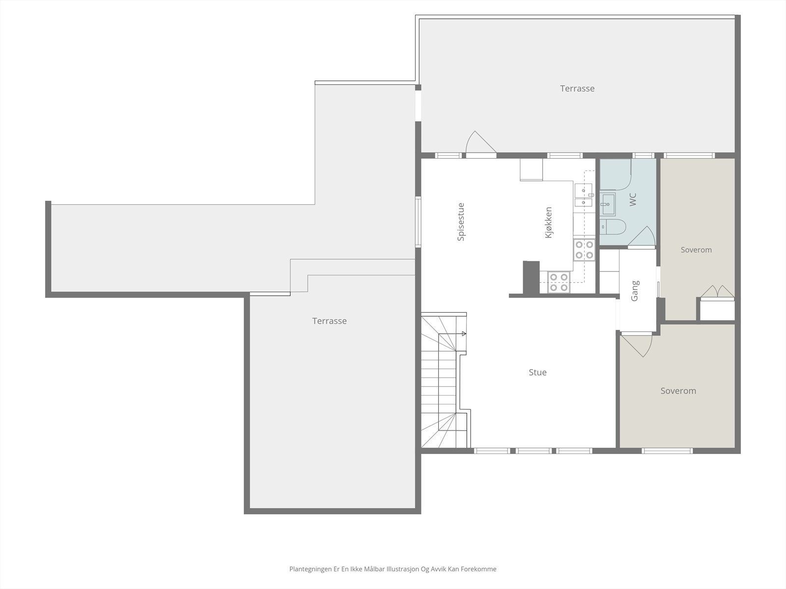 Plantegning 1. etasje Galleribilde