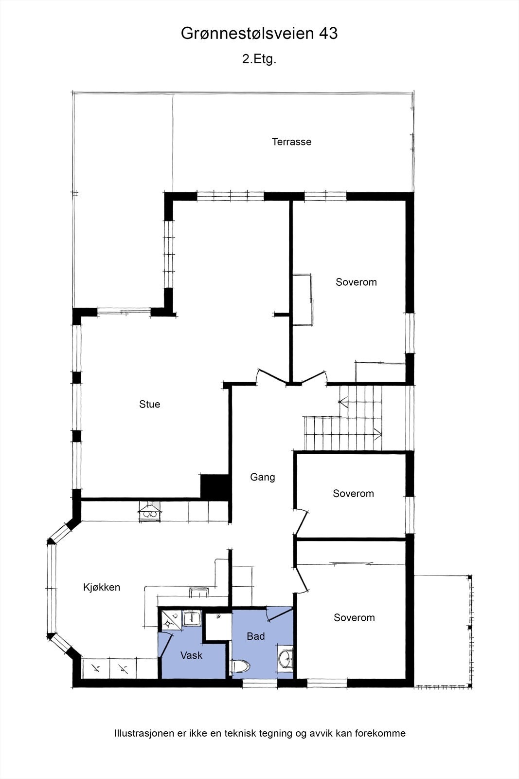 Planskisse 2. etasje Galleribilde